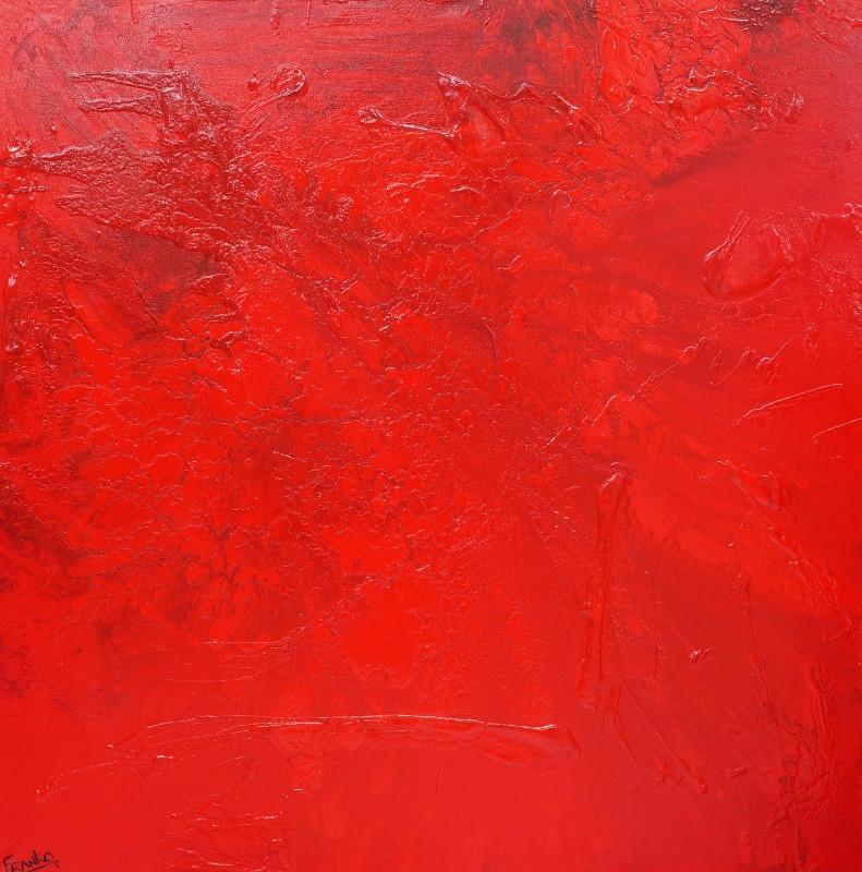 Simply Red 120cm x 120cm Abstract Painting Red (SOLD)-abstract-[Franko_Artist]-[Australian_artist]-[Gold_Coast]-[Brisbane]-[modern]-[contemporary]-[original]-[Large_artwork]-Franklin Art Studio