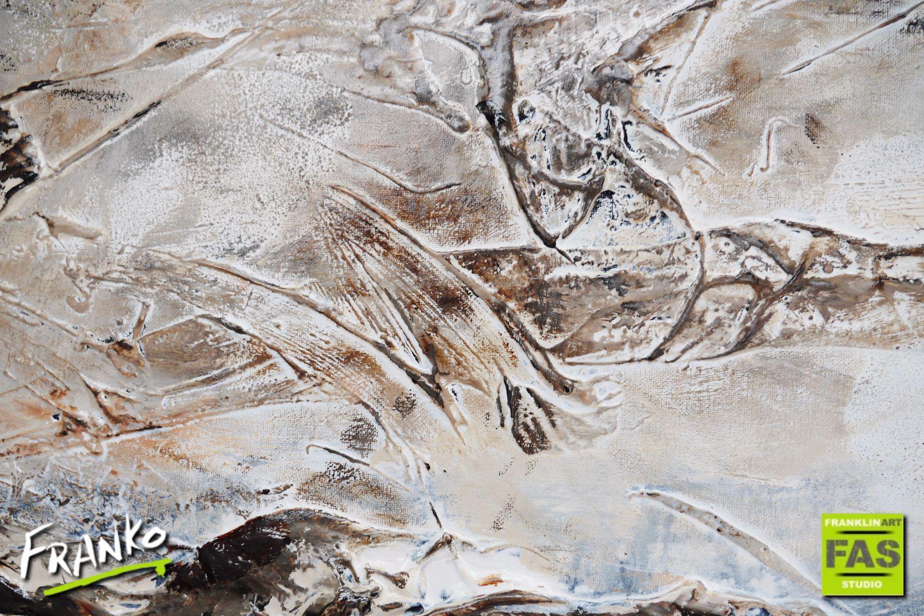 Simply Rusted 200cm x 80cm Rust White Abstract Painting (SOLD)-abstract-[Franko]-[Artist]-[Australia]-[Painting]-Franklin Art Studio