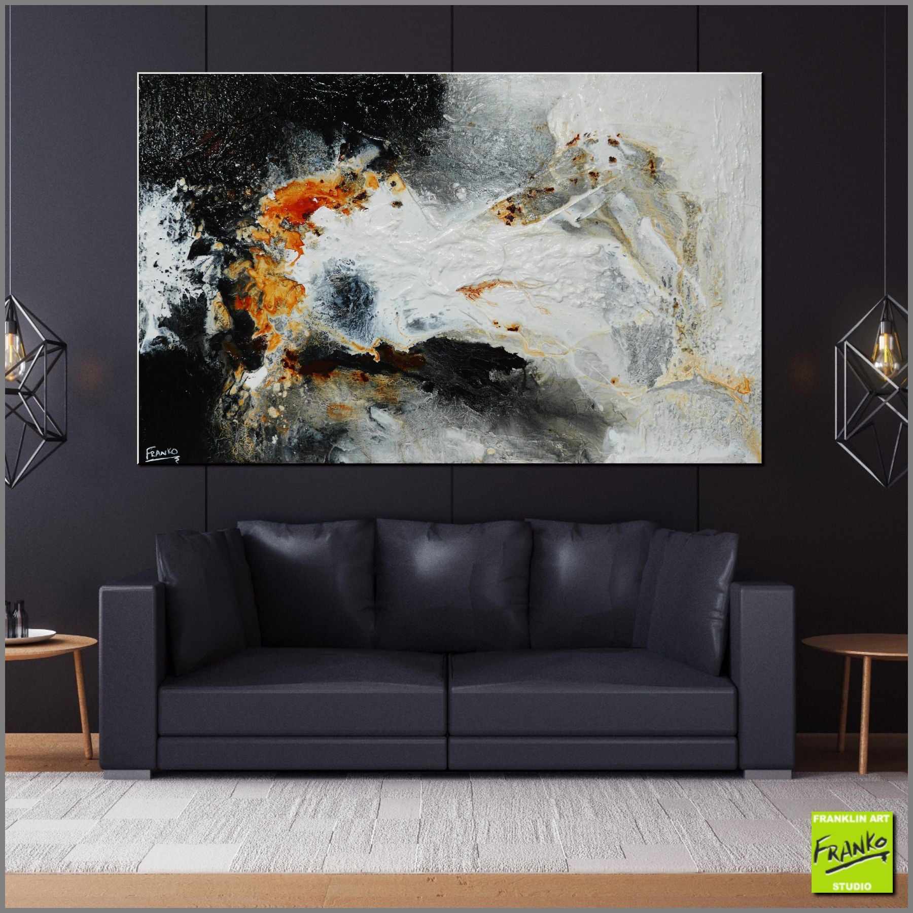 Slated Clay 160cm x 100cm White Black Brown Textured Abstract Painting (SOLD)-Abstract-[Franko_Artist]-[Australian_artist]-[Gold_Coast]-[Brisbane]-[modern]-[contemporary]-[original]-[Large_artwork]-[The_Block]-[Dream_Homes]-[ideas]-[Grand_Designs]-[Art_Lover]-Franklin Art Studio