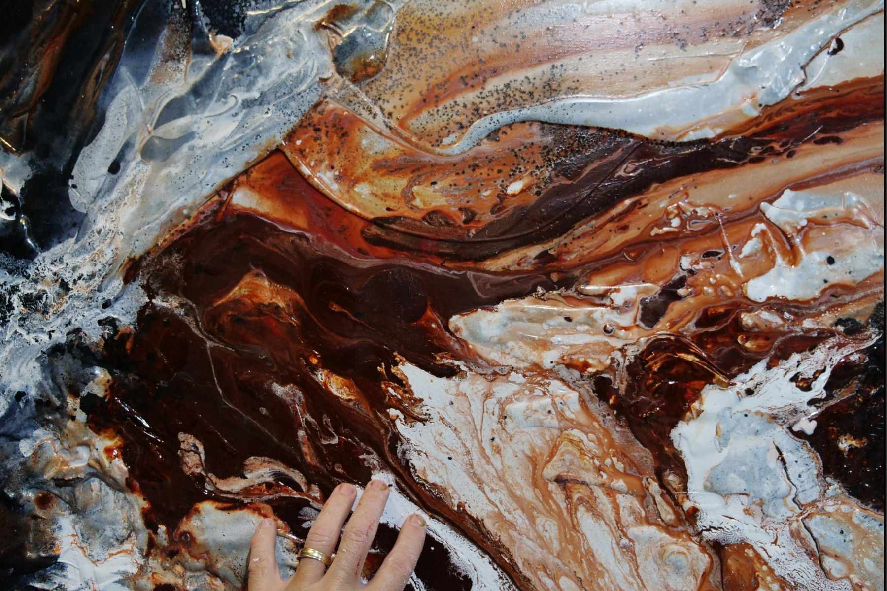 Slated Evolution 240cm x 100cm Rust Textured Abstract Painting (SOLD)