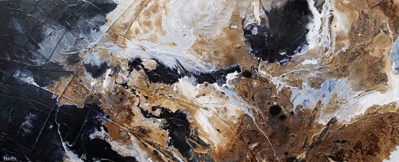 Slated Kiss 240cm x 100cm Black Rust Textured Abstract Painting (SOLD)-Abstract-[Franko_Artist]-[Australian_artist]-[Gold_Coast]-[Brisbane]-[modern]-[contemporary]-[original]-[Large_artwork]-Franklin Art Studio