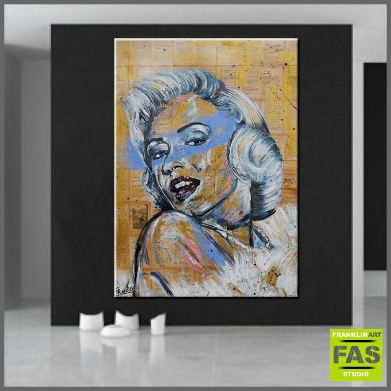 So Divine 140cm x 100cm Marilyn Monroe Vintage Book Pop art Painting (SOLD)-book club-[Franko_Artist]-[Australian_artist]-[Gold_Coast]-[Brisbane]-[modern]-[contemporary]-[original]-[Large_artwork]-[The_Block]-[Dream_Homes]-[ideas]-[Grand_Designs]-[Art_Lover]-Franklin Art Studio