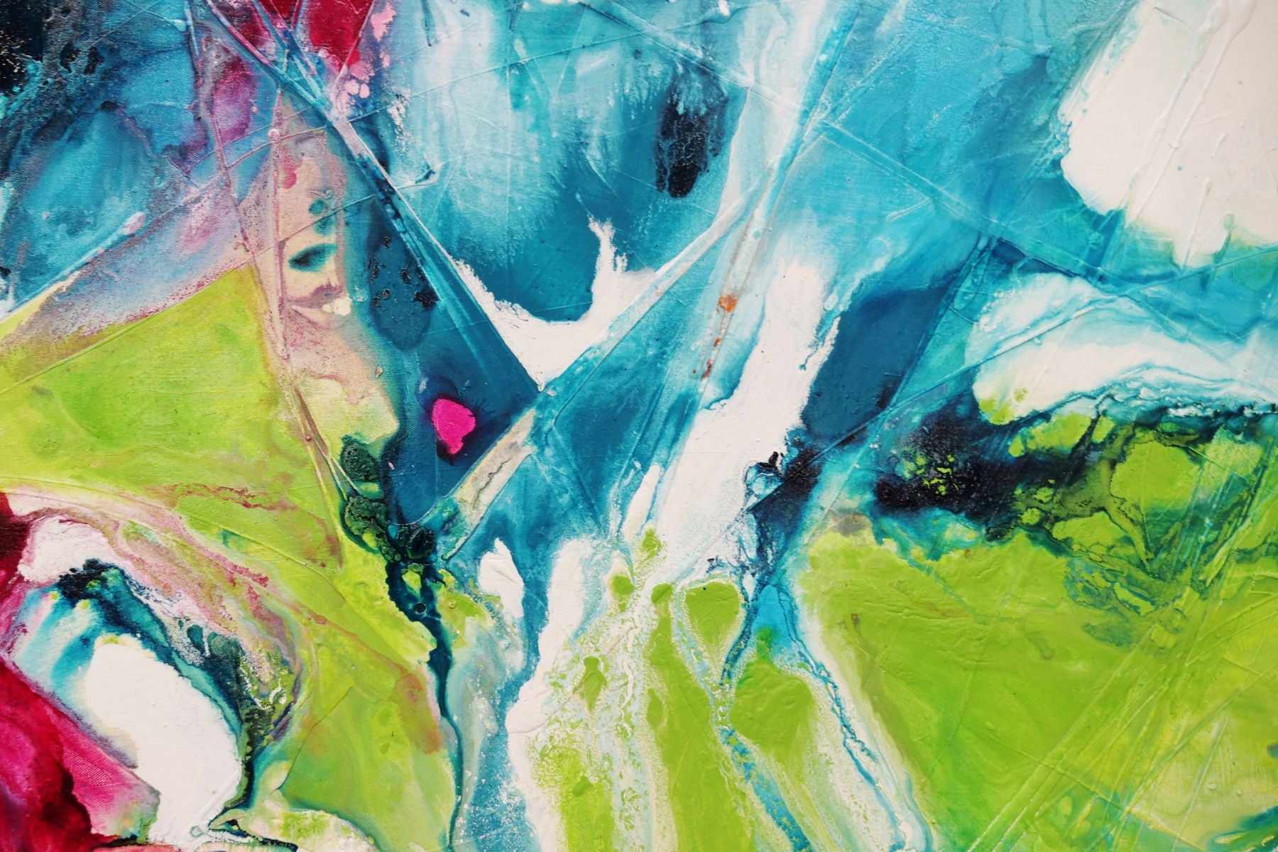 Soda Pop 240cm x 100cm Colourful Textured Abstract Painting (SOLD)