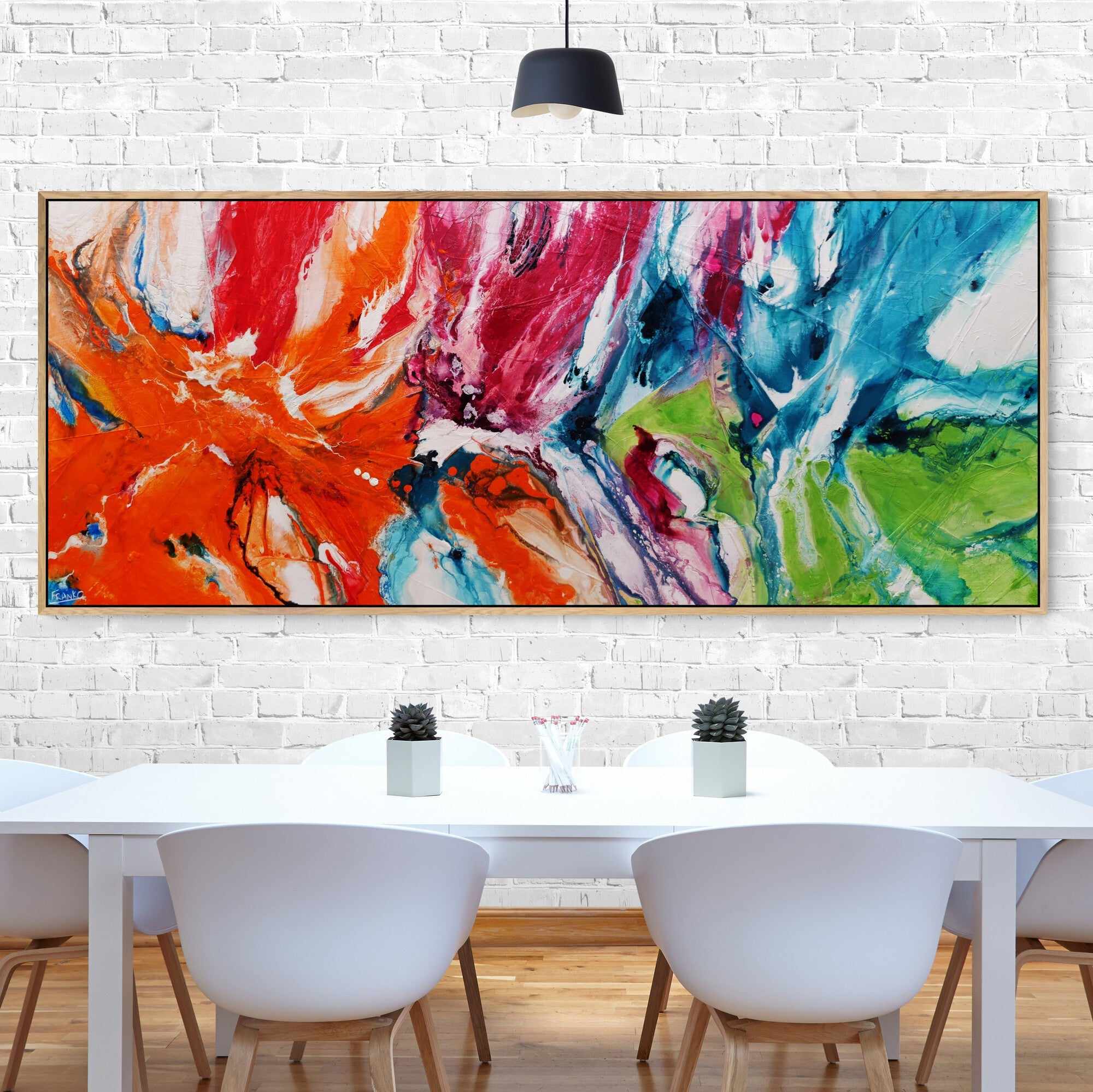 Soda Pop 240cm x 100cm Colourful Textured Abstract Painting (SOLD)-Abstract-[Franko_Artist]-[Australian_artist]-[Gold_Coast]-[Brisbane]-[modern]-[contemporary]-[original]-[Large_artwork]-[The_Block]-[Dream_Homes]-[ideas]-[Grand_Designs]-[Art_Lover]-Franklin Art Studio