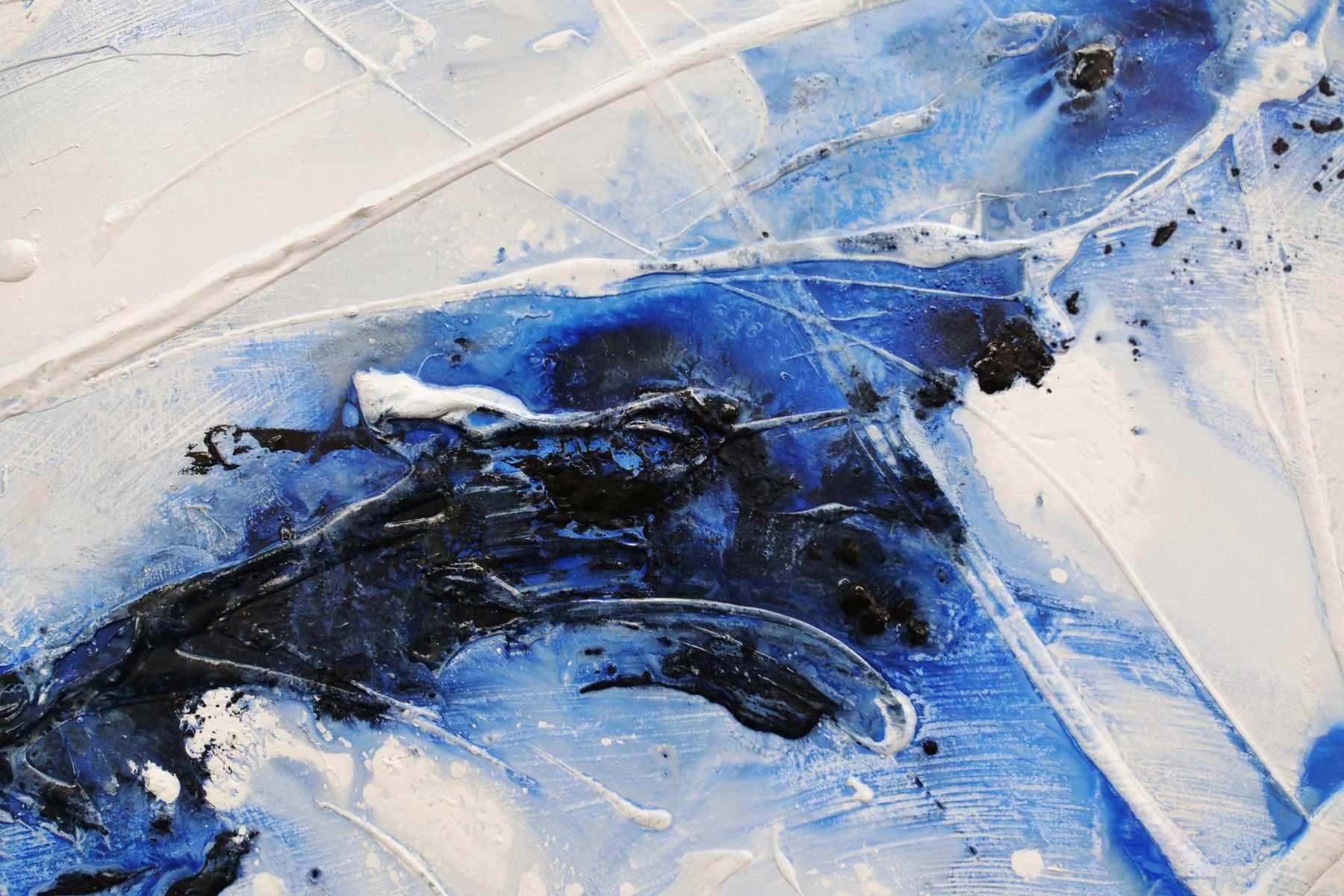 Sorrento Rapture 190cm x 100cm Paynes Grey White Textured Abstract Painting (SOLD)