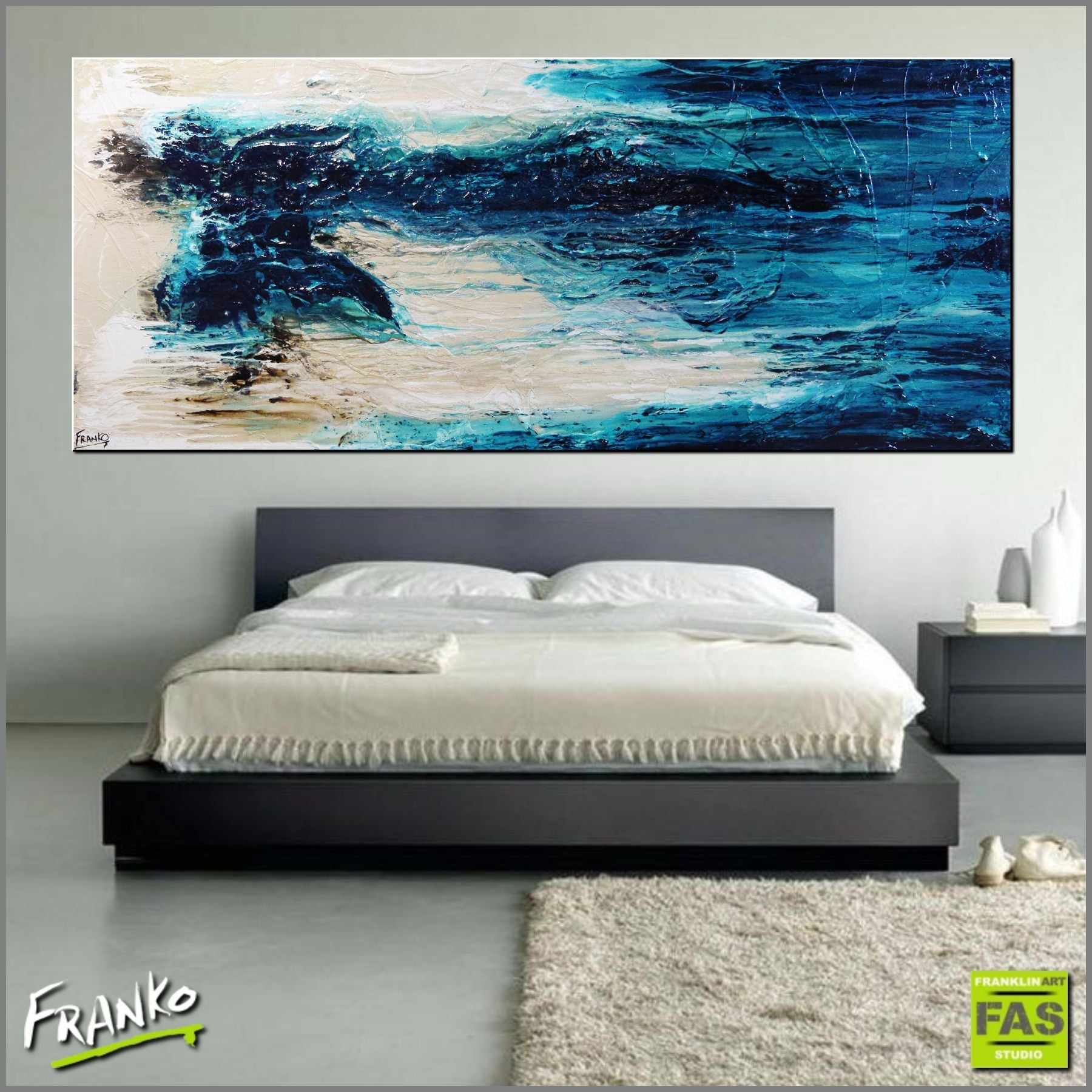 Southern Aurora 240cm x 100cm Turquoise Abstract Painting (SOLD)-abstract-[Franko_Artist]-[Australian_artist]-[Gold_Coast]-[Brisbane]-[modern]-[contemporary]-[original]-[Large_artwork]-[The_Block]-[Dream_Homes]-[ideas]-[Grand_Designs]-[Art_Lover]-Franklin Art Studio