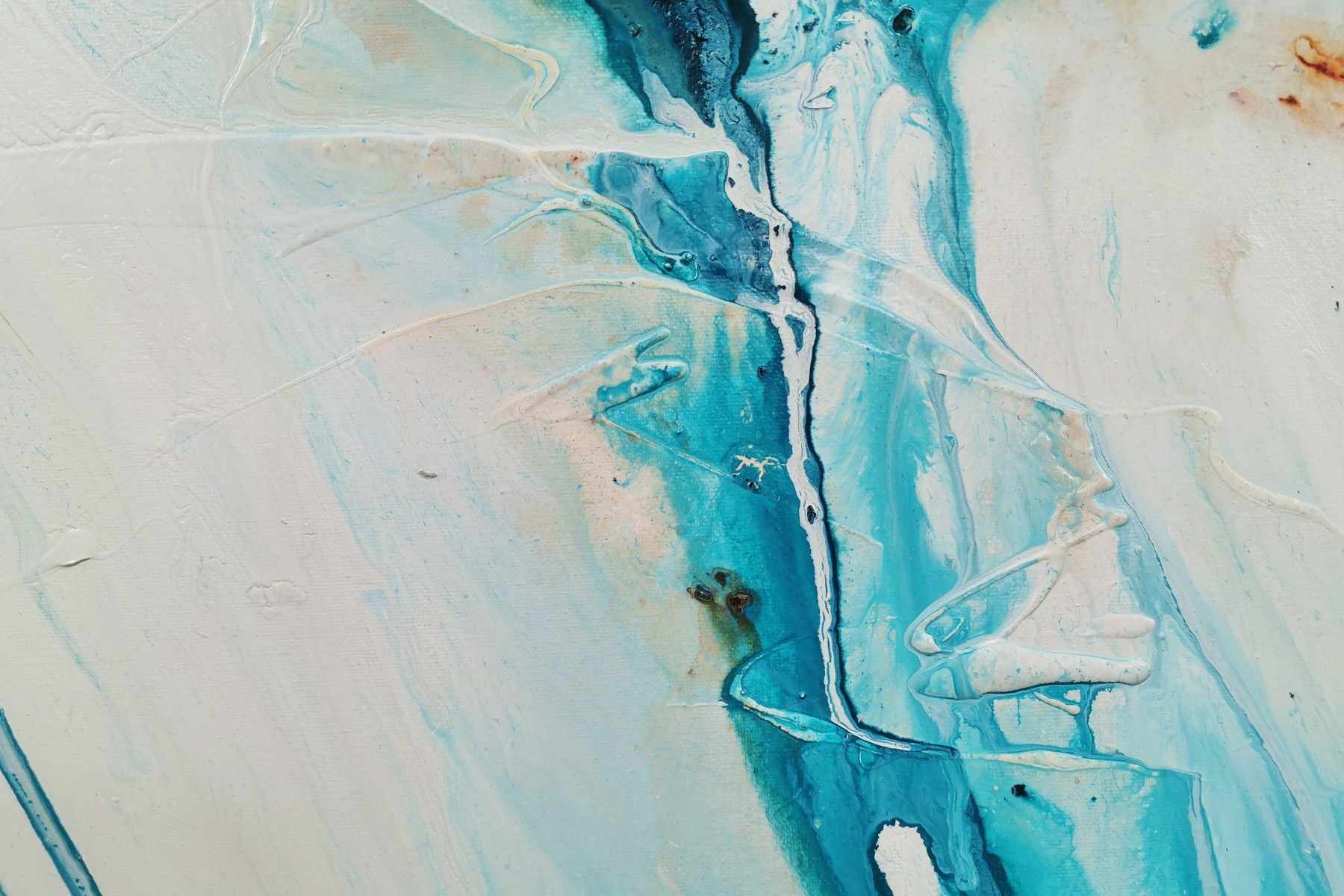Southern Belle 240cm x 100cm Teal Oxide White Textured Abstract Painting-Abstract-[Franko]-[Artist]-[Australia]-[Painting]-Franklin Art Studio