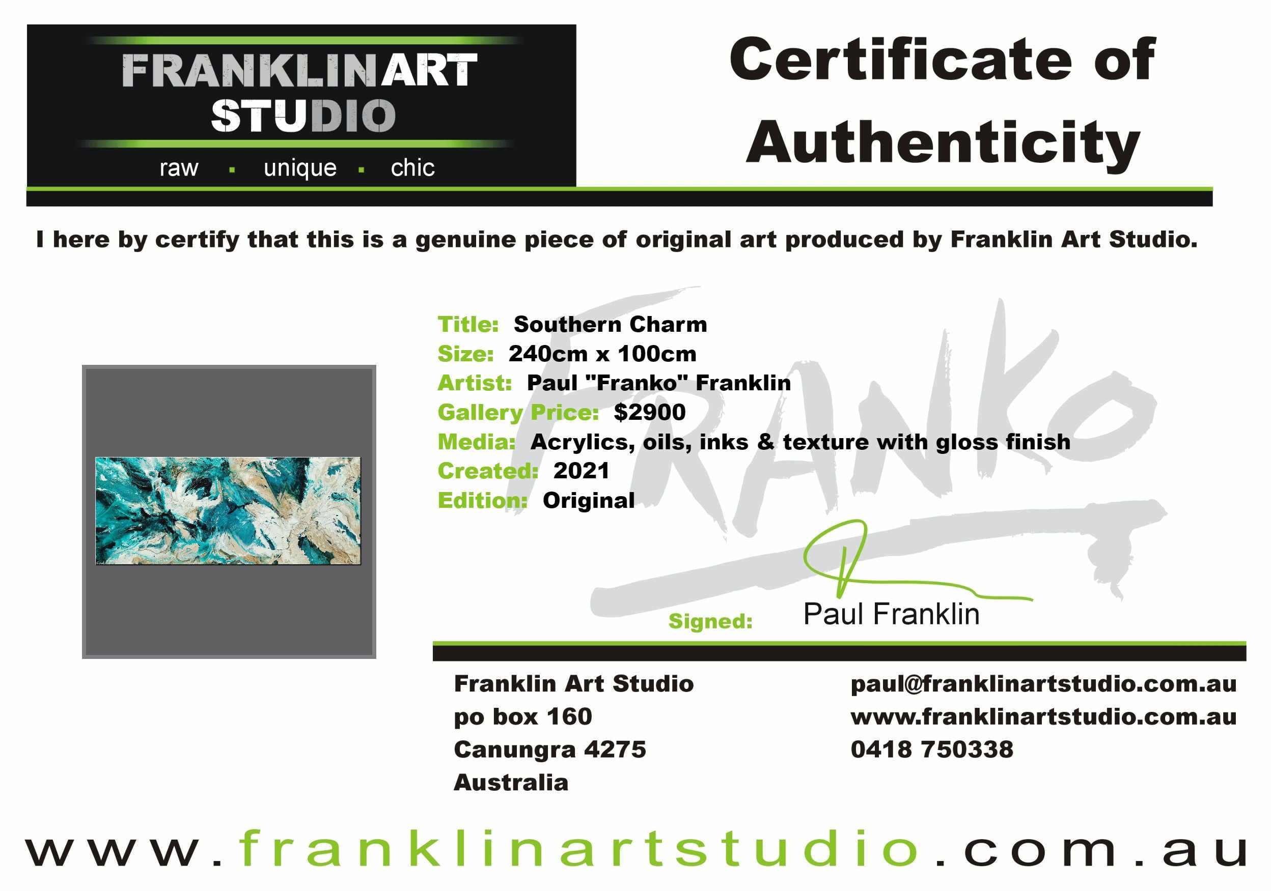 Southern Charm 240cm x 100cm Teal White Cream Textured Abstract Painting (SOLD)-Abstract-[Franko_Artist]-[The_Block]-[Dream_Homes]-[ideas]-[Grand_Designs]-[Art_Lover]-Franklin Art Studio