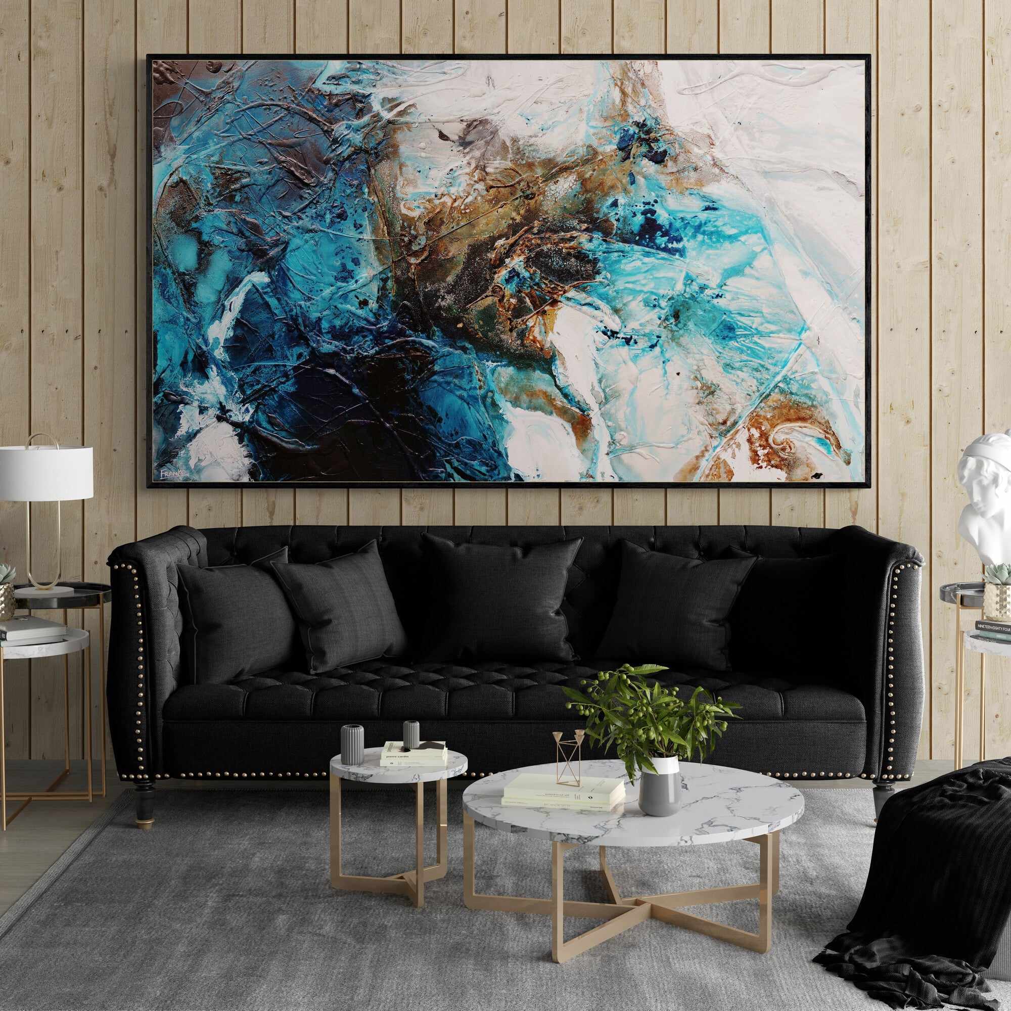 Southern Honeycomb 200cm x 120cm Teal Rust White Textured Abstract Painting (SOLD)-Abstract-[Franko_Artist]-[Australian_artist]-[Gold_Coast]-[Brisbane]-[modern]-[contemporary]-[original]-[Large_artwork]-[The_Block]-[Dream_Homes]-[ideas]-[Grand_Designs]-[Art_Lover]-Franklin Art Studio
