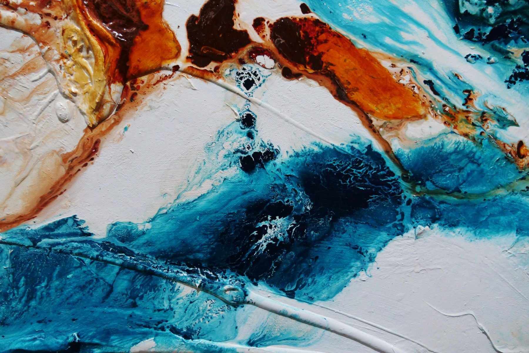 Southern Rapture 150cm x 150cm Teal White Textured Abstract Painting (SOLD)