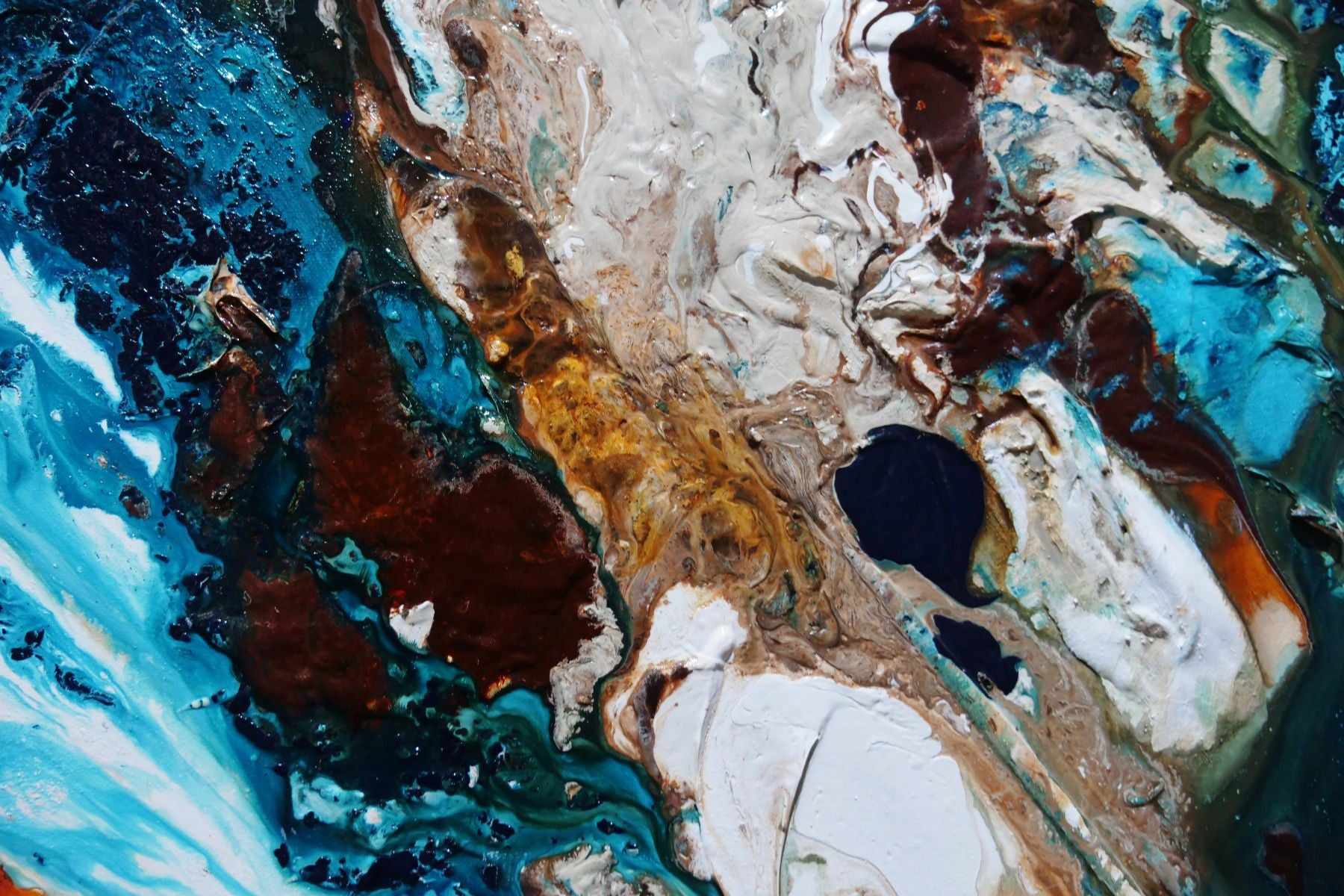 Southern Rapture 150cm x 150cm Teal White Textured Abstract Painting (SOLD)