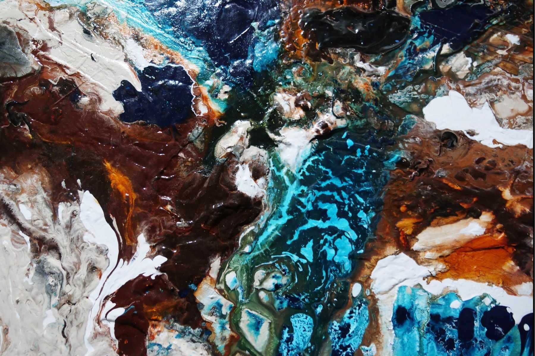Southern Rapture 150cm x 150cm Teal White Textured Abstract Painting (SOLD)