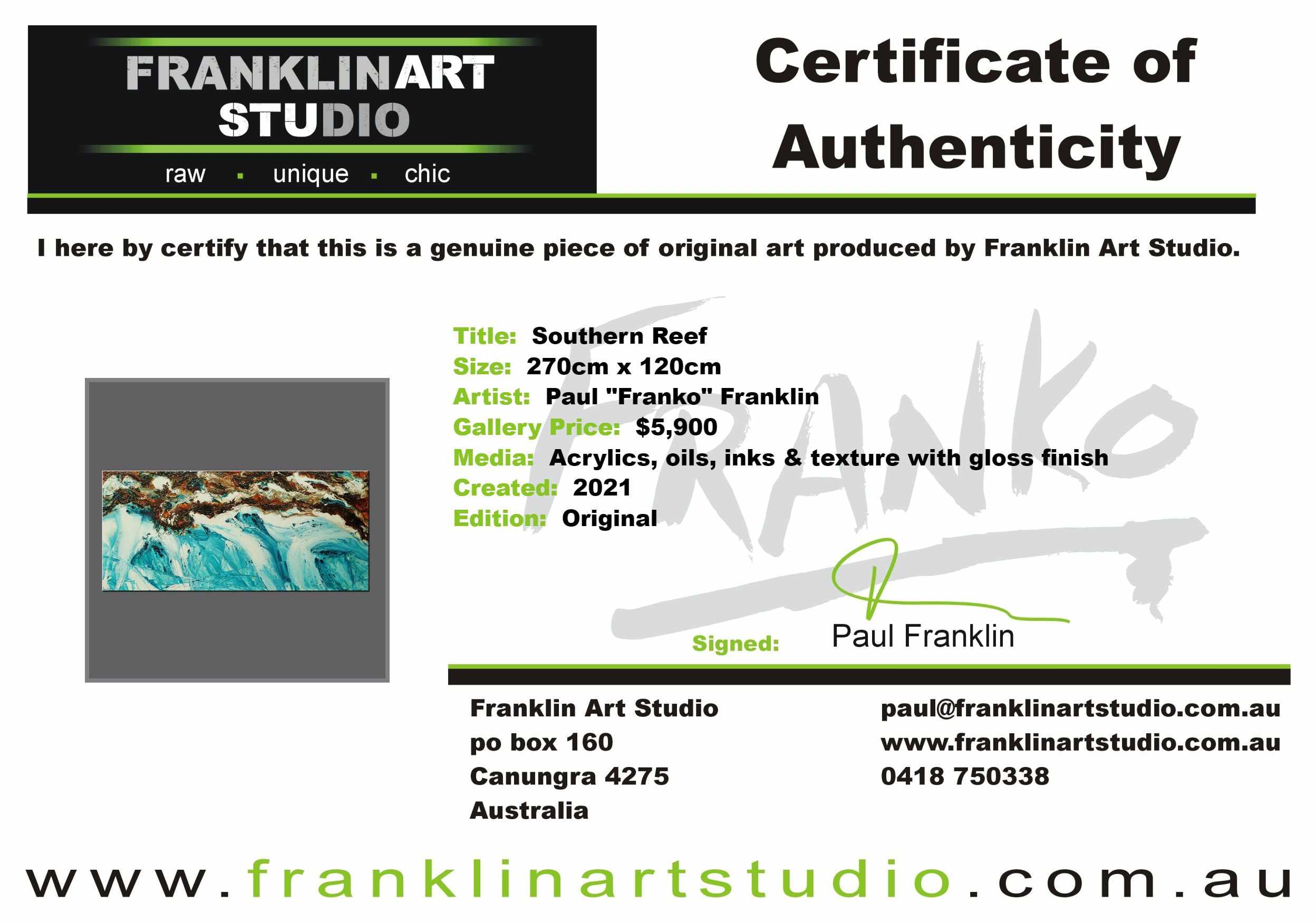Southern Reef 270cm x 120cm Turquoise Rust Textured Abstract Painting (SOLD)-Abstract-[Franko_Artist]-[The_Block]-[Dream_Homes]-[ideas]-[Grand_Designs]-[Art_Lover]-Franklin Art Studio