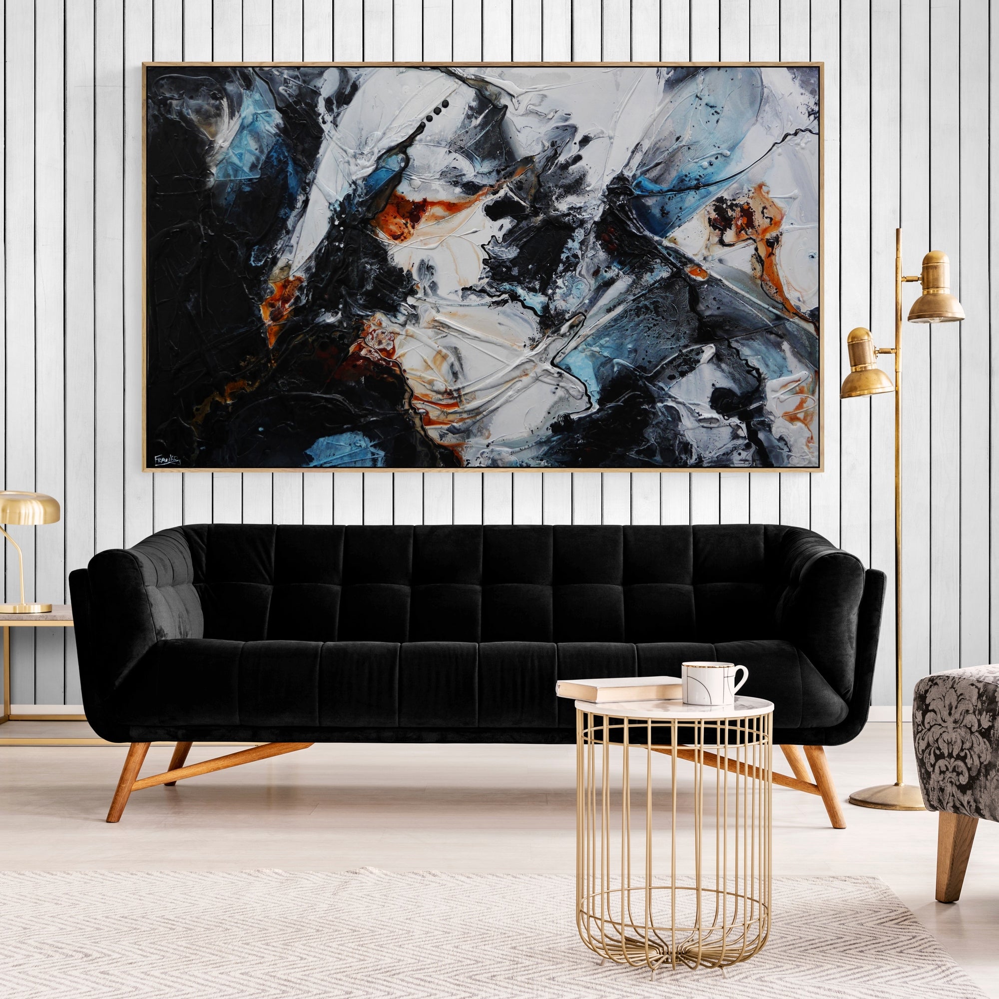 Midnight Slate 200cm x 120cm Blue Grey Rust White Textured Abstract Painting (SOLD)-Abstract-[Franko_Artist]-[Australian_artist]-[Gold_Coast]-[Brisbane]-[modern]-[contemporary]-[original]-[Large_artwork]-[The_Block]-[Dream_Homes]-[ideas]-[Grand_Designs]-[Art_Lover]-Franklin Art Studio