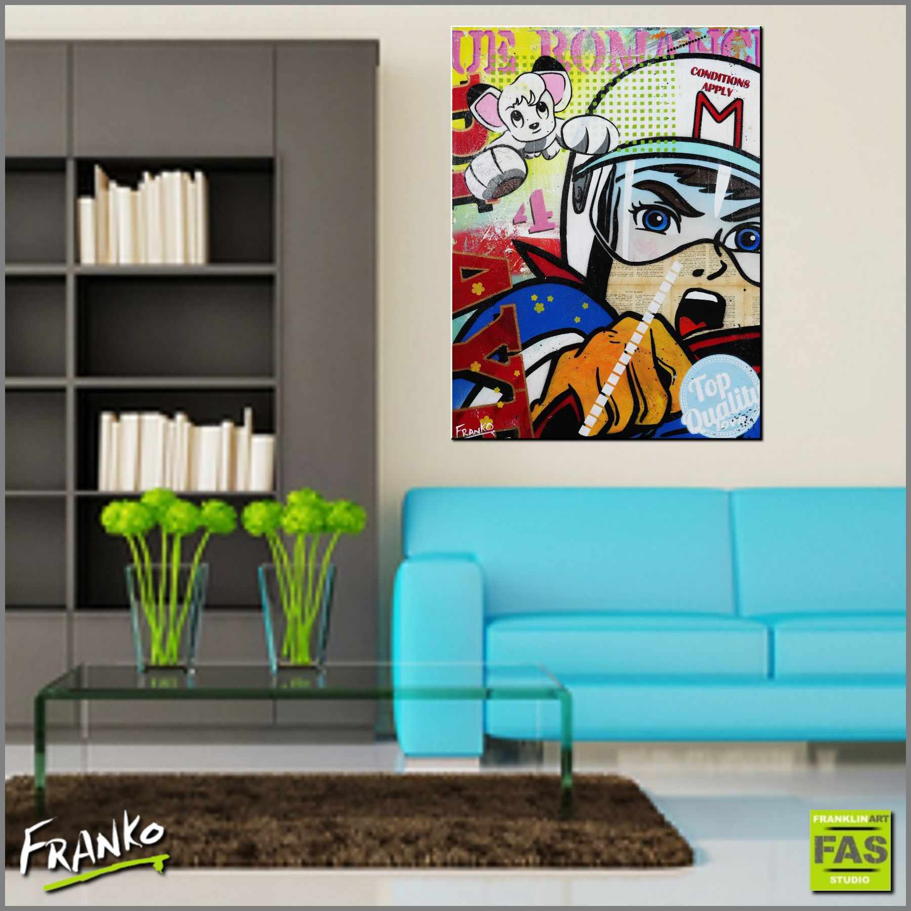 Speed Zone 75cm x 100cm Speed Racer Vintage Book Pop art Painting Pop Art Painting (SOLD)-urban pop-[Franko_Artist]-[Australian_artist]-[Gold_Coast]-[Brisbane]-[modern]-[contemporary]-[original]-[Large_artwork]-[The_Block]-[Dream_Homes]-[ideas]-[Grand_Designs]-[Art_Lover]-Franklin Art Studio