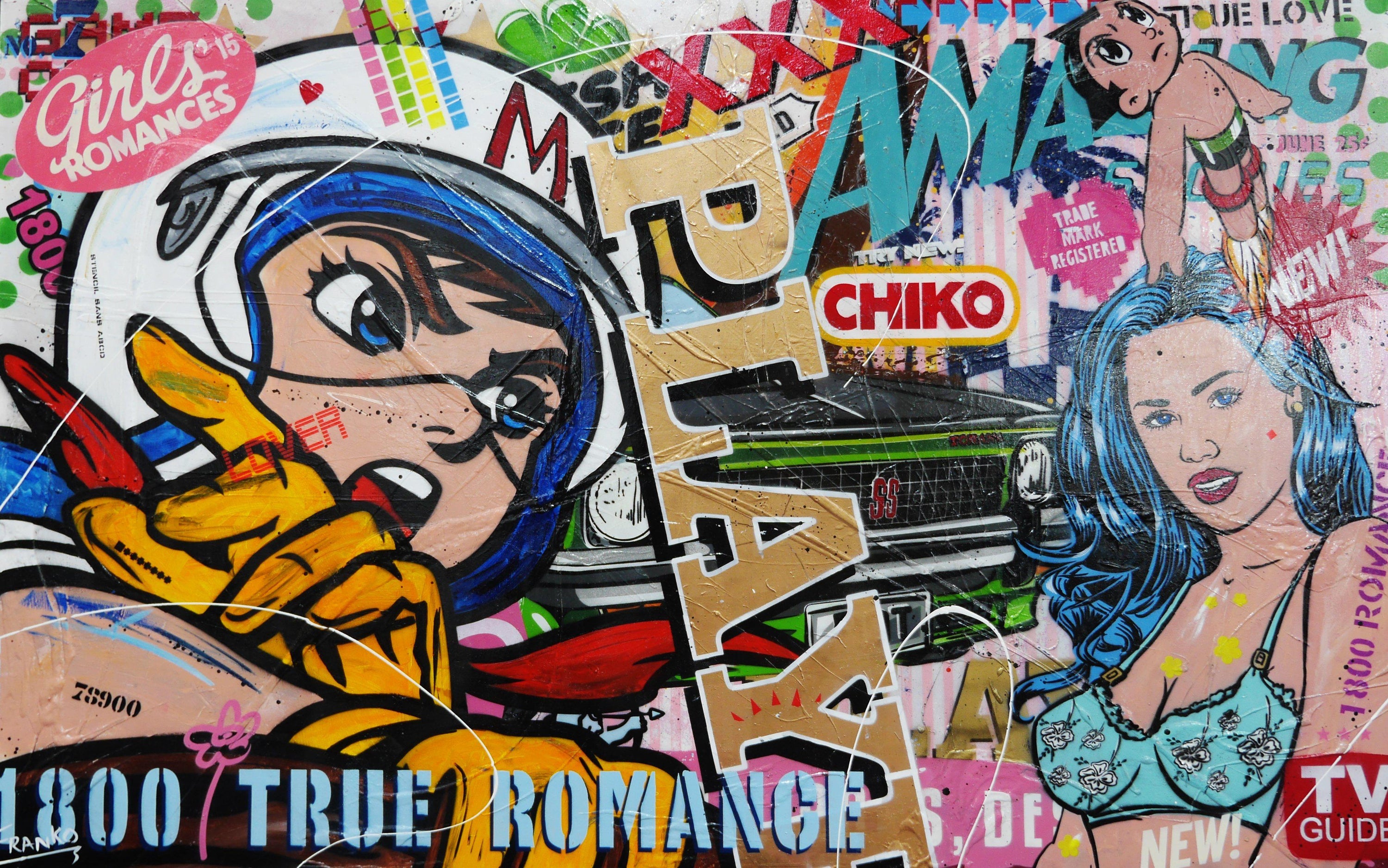 Speeding Speedy Speed 160cm x 100cm Speed Racer Textured Urban Pop Art Painting (SOLD)-urban pop-[Franko_Artist]-[Australian_artist]-[Gold_Coast]-[Brisbane]-[modern]-[contemporary]-[original]-[Large_artwork]-Franklin Art Studio