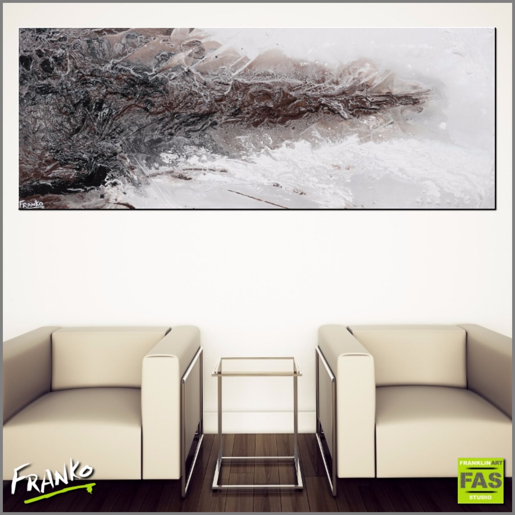 Spirit 160cm x 60cm White Brown Abstract Painting (SOLD)-Abstract-[Franko_Artist]-[Australian_artist]-[Gold_Coast]-[Brisbane]-[modern]-[contemporary]-[original]-[Large_artwork]-[The_Block]-[Dream_Homes]-[ideas]-[Grand_Designs]-[Art_Lover]-Franklin Art Studio
