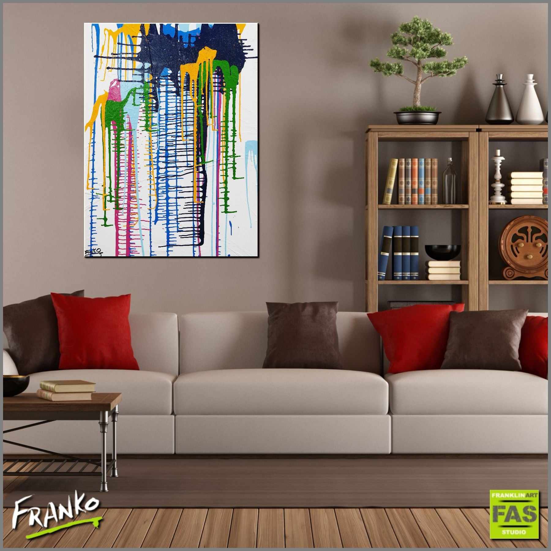 Split Requirement 75cm x 100cm White Colourful Abstract Painting (SOLD)-Abstract-[Franko_Artist]-[Australian_artist]-[Gold_Coast]-[Brisbane]-[modern]-[contemporary]-[original]-[Large_artwork]-[The_Block]-[Dream_Homes]-[ideas]-[Grand_Designs]-[Art_Lover]-Franklin Art Studio