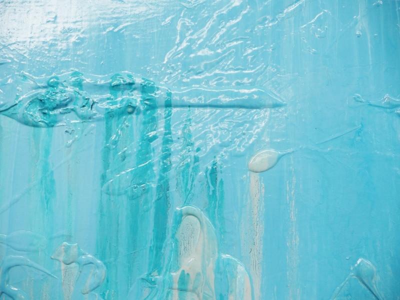 Spring Blue 160cm x 60cm Blue Abstract Painting (SOLD)