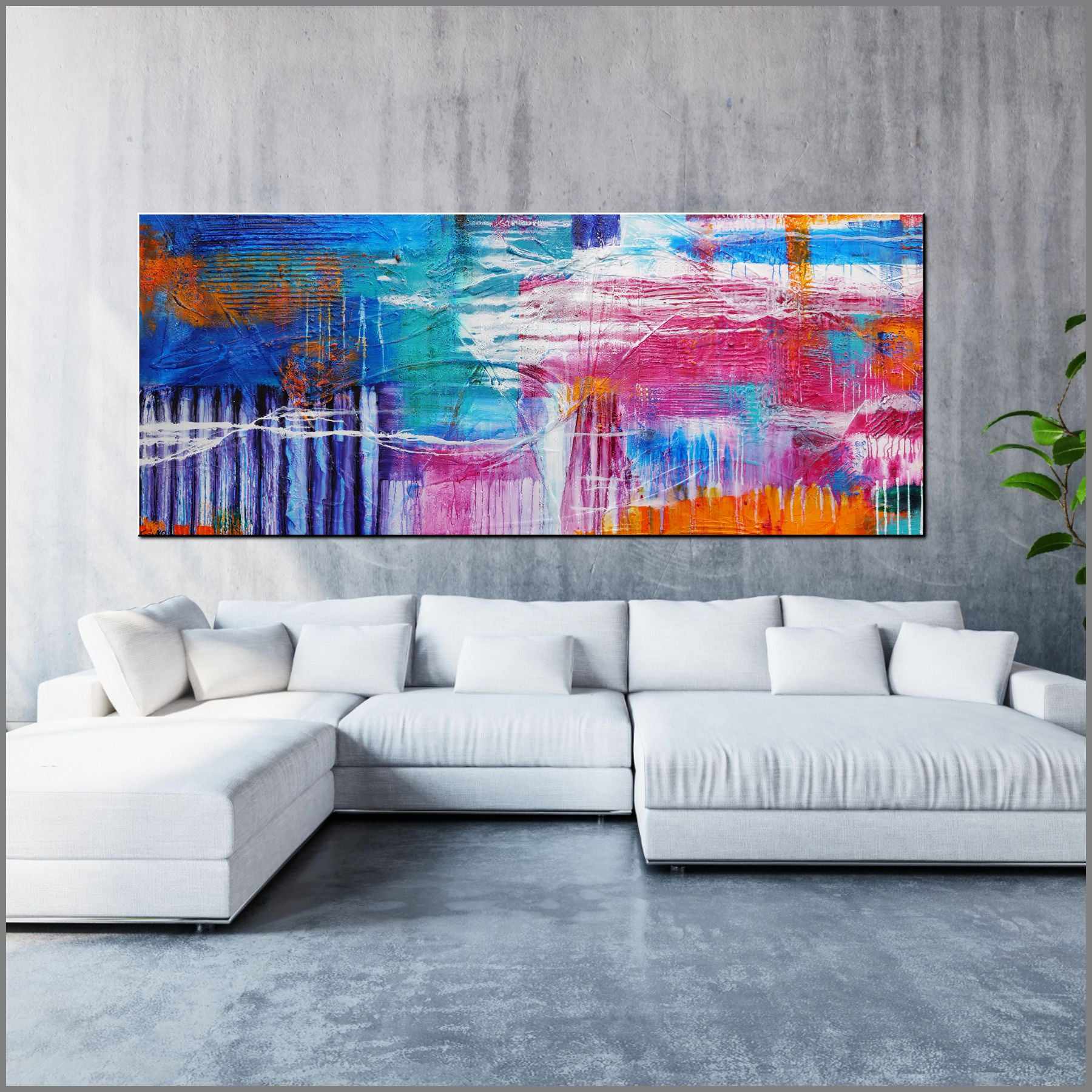 Square Root of Grunge 240cm x 100cm Blue Pink Textured Abstract Painting (SOLD)-Abstract-[Franko_Artist]-[Australian_artist]-[Gold_Coast]-[Brisbane]-[modern]-[contemporary]-[original]-[Large_artwork]-[The_Block]-[Dream_Homes]-[ideas]-[Grand_Designs]-[Art_Lover]-Franklin Art Studio