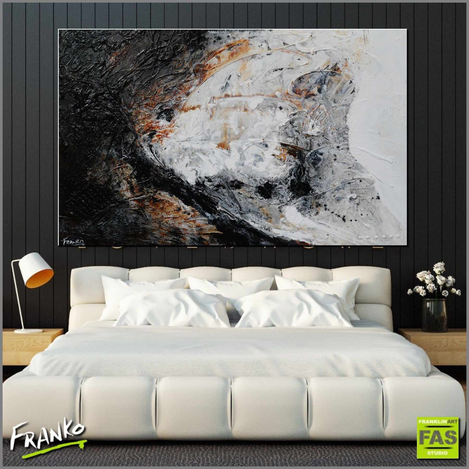 Stated Pepper 160cm x 100cm White Brown Textured Abstract Painting (SOLD)-Abstract-[Franko_Artist]-[Australian_artist]-[Gold_Coast]-[Brisbane]-[modern]-[contemporary]-[original]-[Large_artwork]-[The_Block]-[Dream_Homes]-[ideas]-[Grand_Designs]-[Art_Lover]-Franklin Art Studio