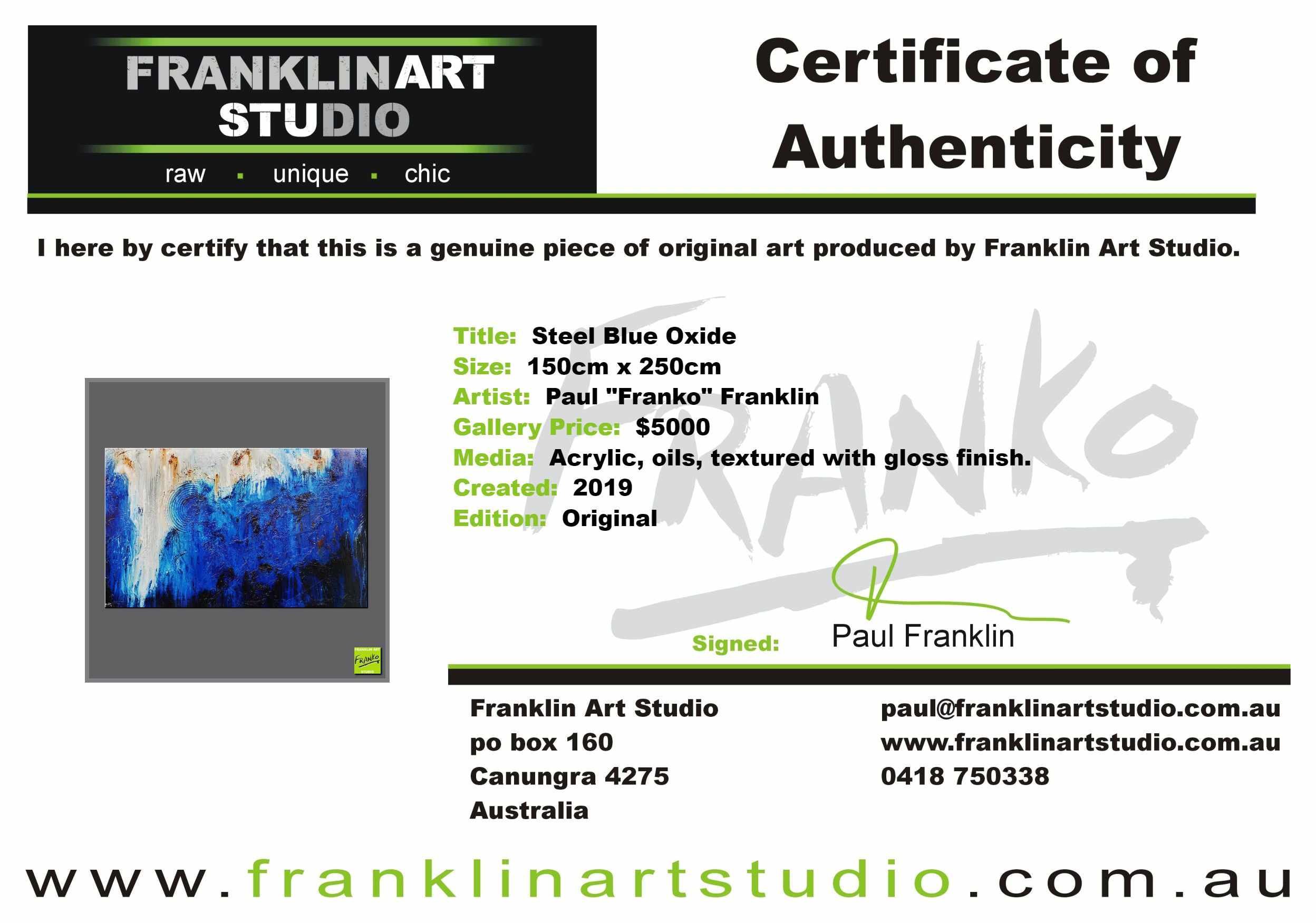 update alt-text with template Steel Blue Oxide 150cm x 250cm White Blue Textured Abstract Painting (SOLD)-Abstract-[Franko_Artist]-[The_Block]-[Dream_Homes]-[ideas]- [Grand_Designs]-Franklin Art Studio