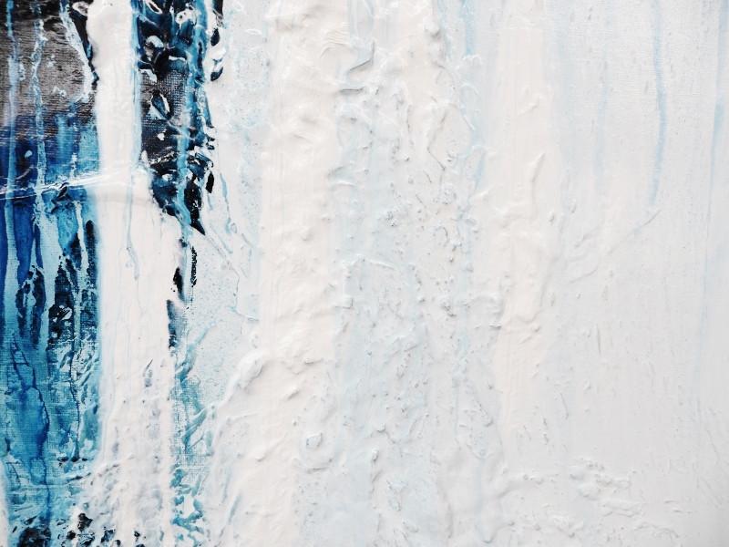 Stormy 75cm x 100cm Blue Abstract Painting (SOLD)