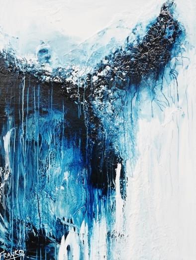 Stormy 75cm x 100cm Blue Abstract Painting (SOLD)-abstract-[Franko_Artist]-[Australian_artist]-[Gold_Coast]-[Brisbane]-[modern]-[contemporary]-[original]-[Large_artwork]-Franklin Art Studio