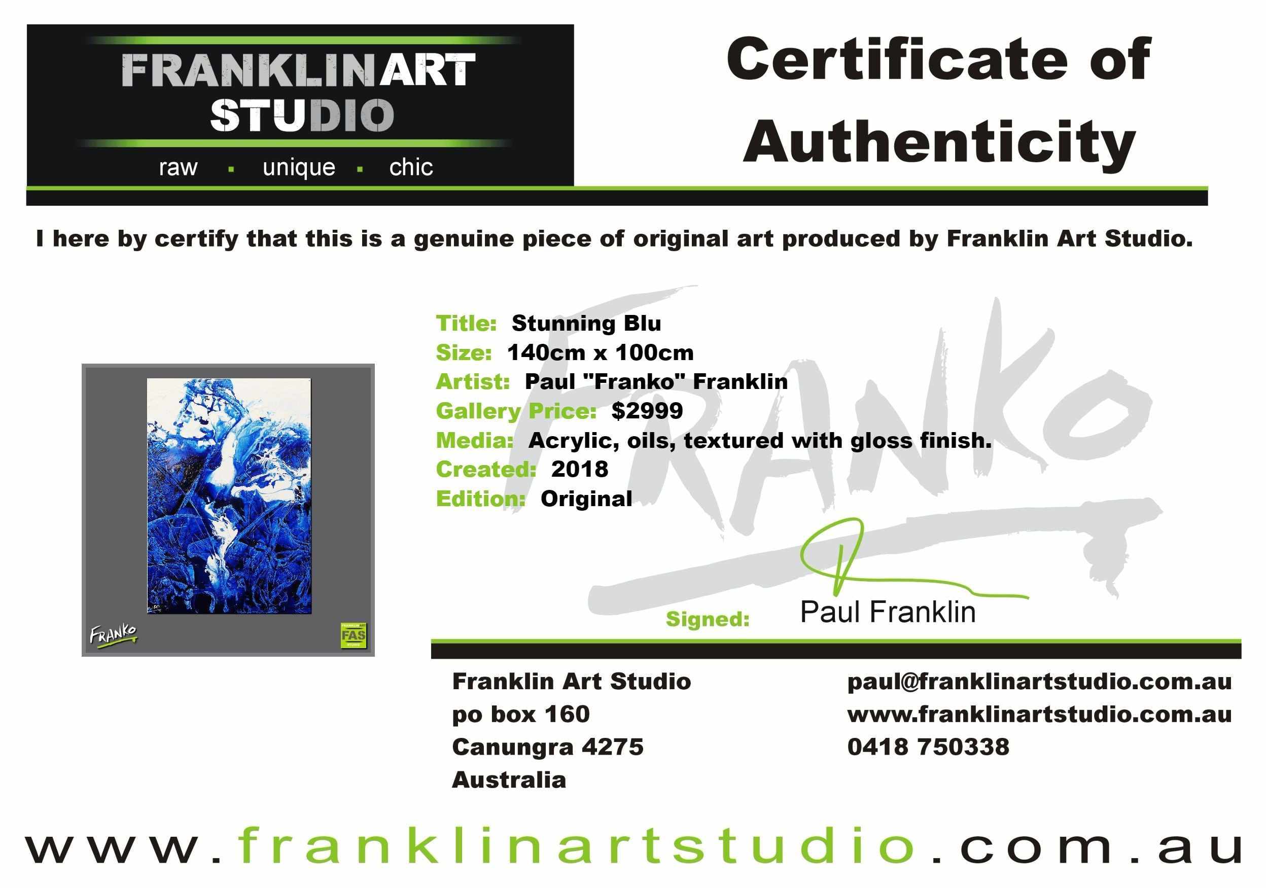 Stunning Blu 140cm x 100cm White Blue Abstract Painting (SOLD)-Abstract-[Franko_Artist]-[The_Block]-[Dream_Homes]-[ideas]-[Grand_Designs]-[Art_Lover]-Franklin Art Studio