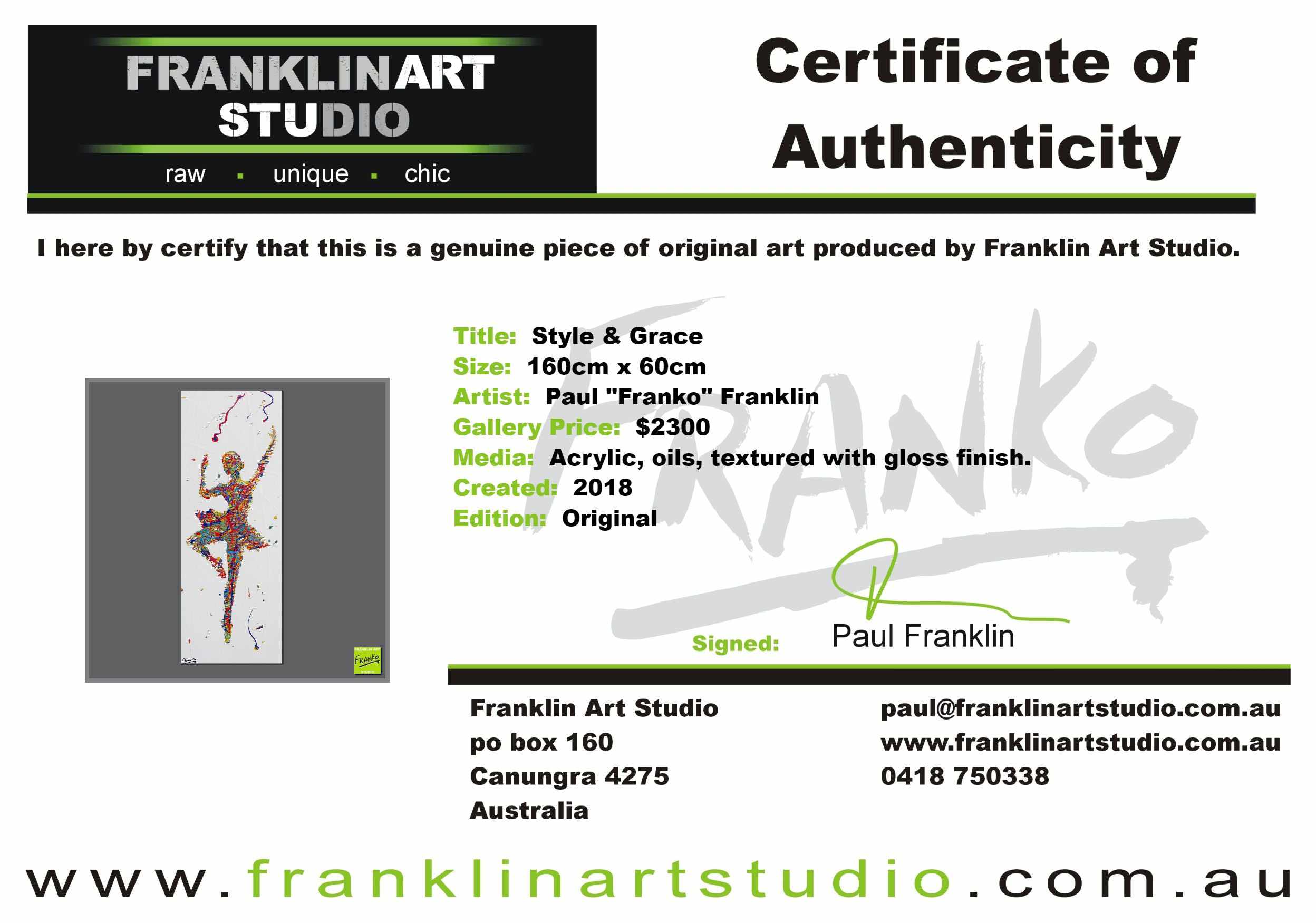 Style and Grace 160cm x 60cm Ballerina Urban Pop Art Painting (SOLD)-urban pop-[Franko_Artist]-[The_Block]-[Dream_Homes]-[ideas]-[Grand_Designs]-[Art_Lover]-Franklin Art Studio