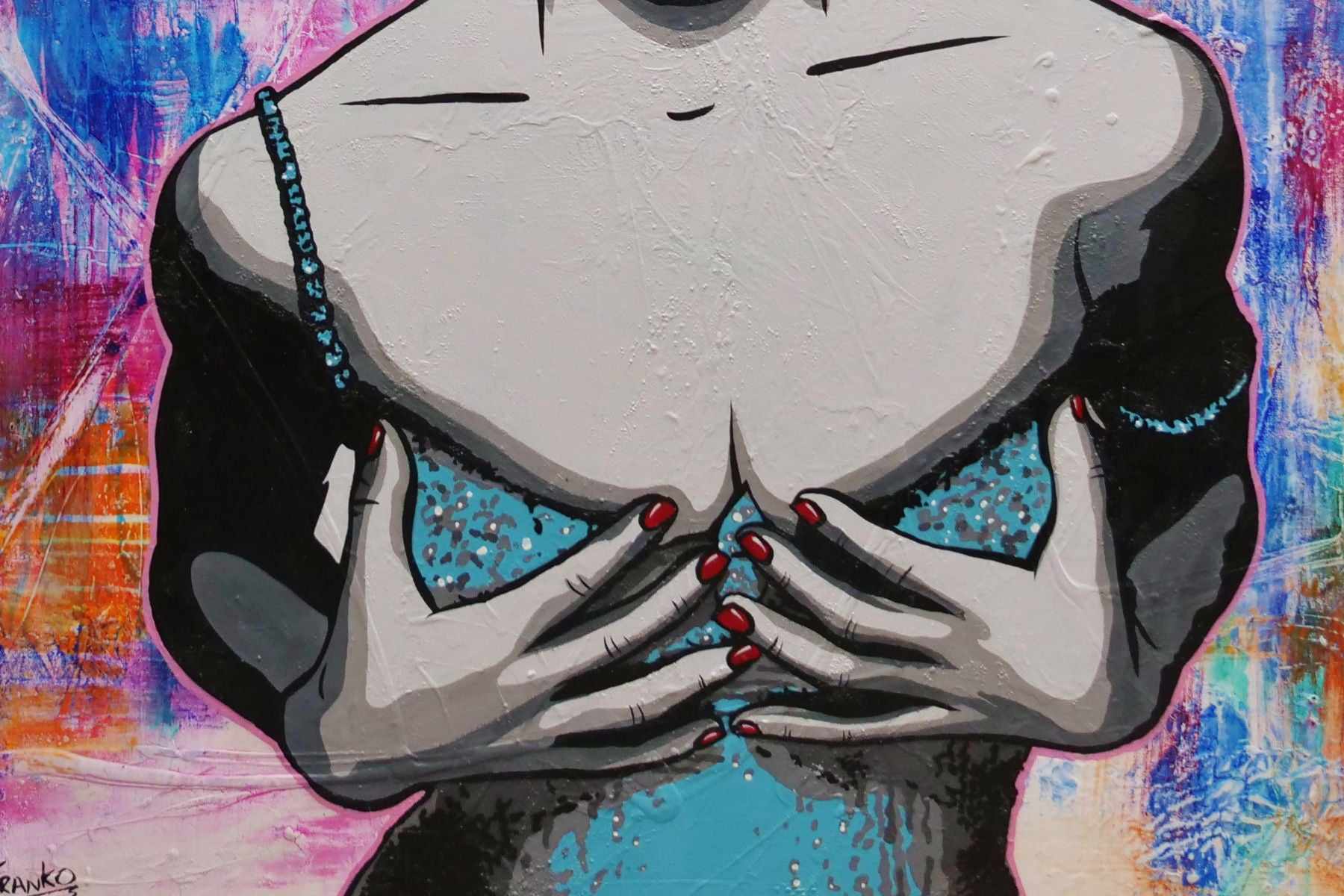 Suave Ms M 140cm x 180cm Marilyn Monroe Textured Urban Pop Art Painting (SOLD)