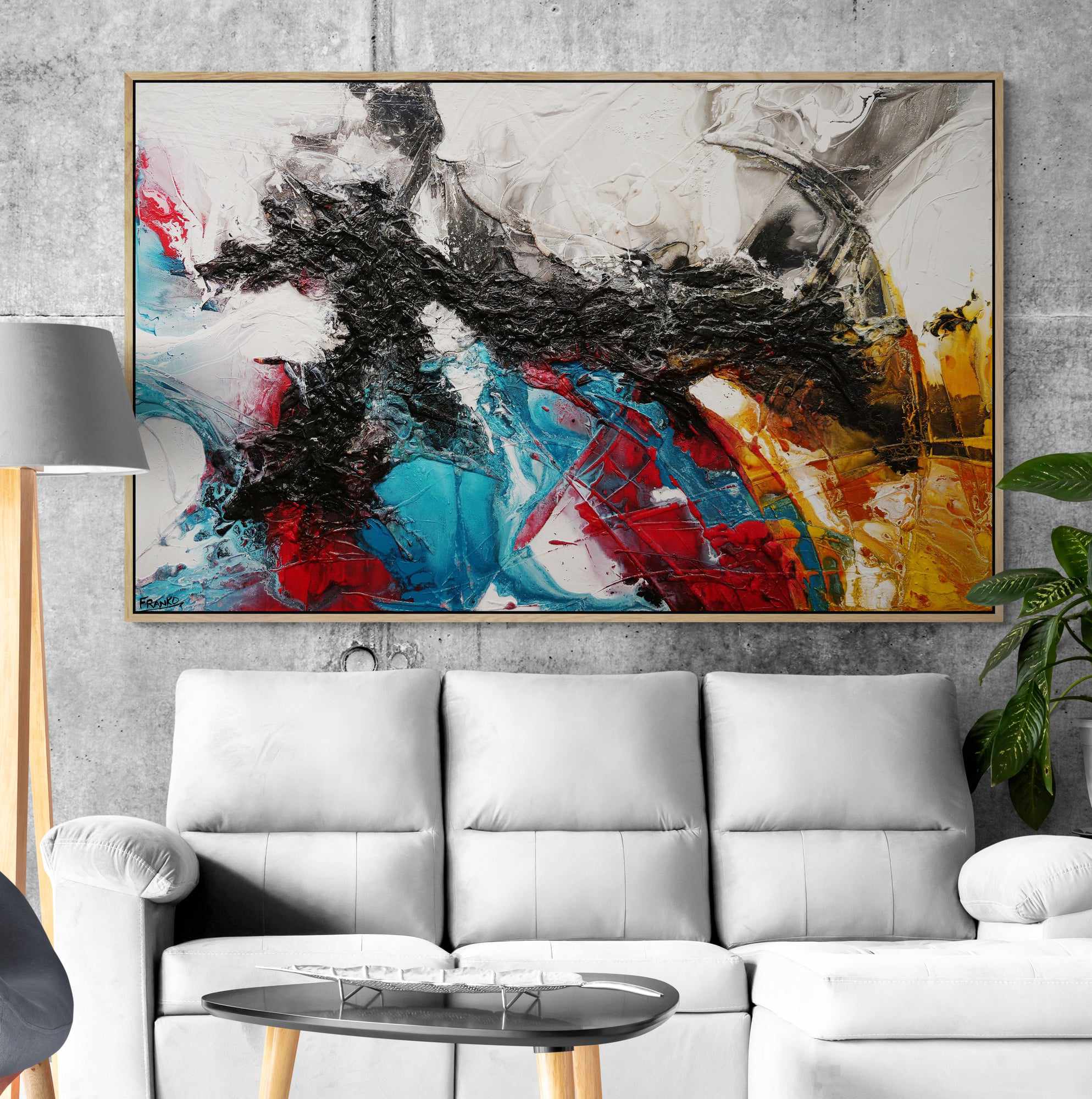 Sugar Candy 160cm x 100cm Colourful Textured Abstract Painting (SOLD)-Abstract-[Franko_Artist]-[Australian_artist]-[Gold_Coast]-[Brisbane]-[modern]-[contemporary]-[original]-[Large_artwork]-[The_Block]-[Dream_Homes]-[ideas]-[Grand_Designs]-[Art_Lover]-Franklin Art Studio