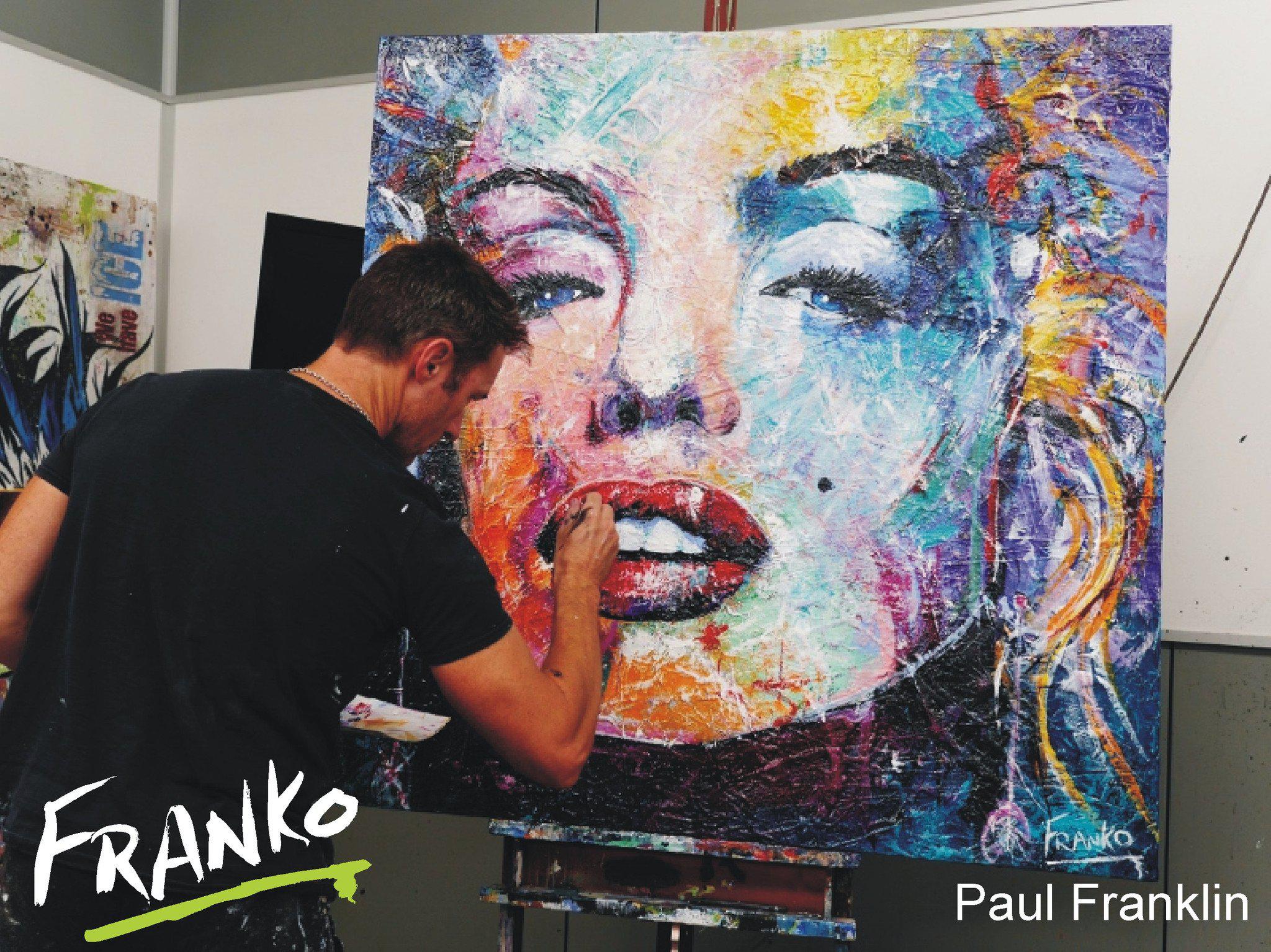 Sultry, Sexy Miss M 120cm x 120cm Marilyn Monroe (SOLD)-abstract realism-[Franko_Artist]-[The_Block]-[Dream_Homes]-[ideas]-[Grand_Designs]-[Art_Lover]-Franklin Art Studio
