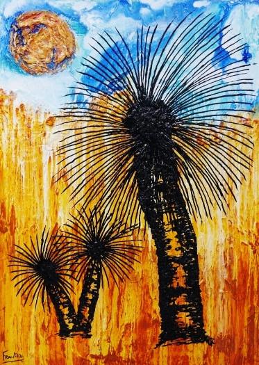 Sunburnt 140cm x 100cm Landscape Abstract Painting (SOLD)-abstract-[Franko_Artist]-[Australian_artist]-[Gold_Coast]-[Brisbane]-[modern]-[contemporary]-[original]-[Large_artwork]-Franklin Art Studio