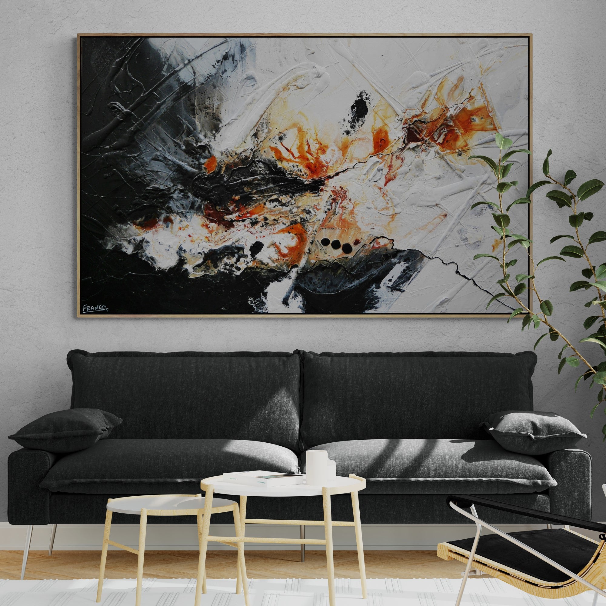 Rust and Slate 160cm x 100cm Rustic Textured Abstract Painting (SOLD)-Abstract-[Franko_Artist]-[Australian_artist]-[Gold_Coast]-[Brisbane]-[modern]-[contemporary]-[original]-[Large_artwork]-[The_Block]-[Dream_Homes]-[ideas]-[Grand_Designs]-[Art_Lover]-Franklin Art Studio