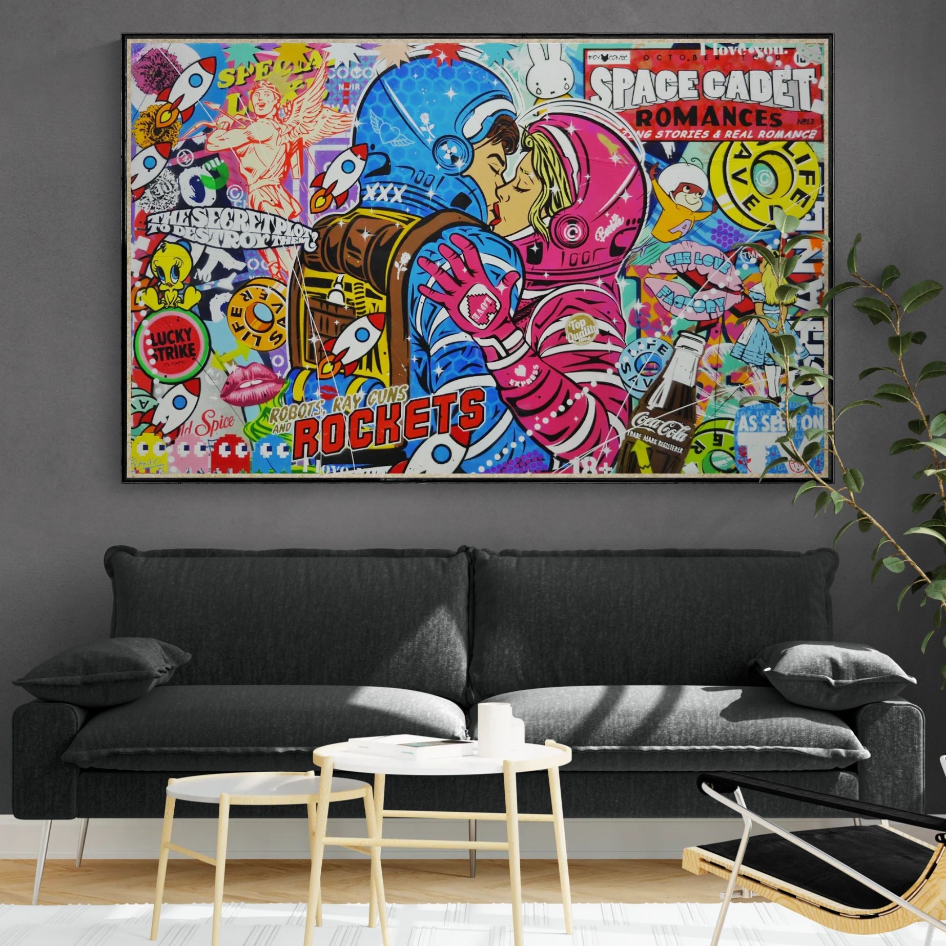 Love Express 160cm x 100cm Textured Urban Pop Art Painting