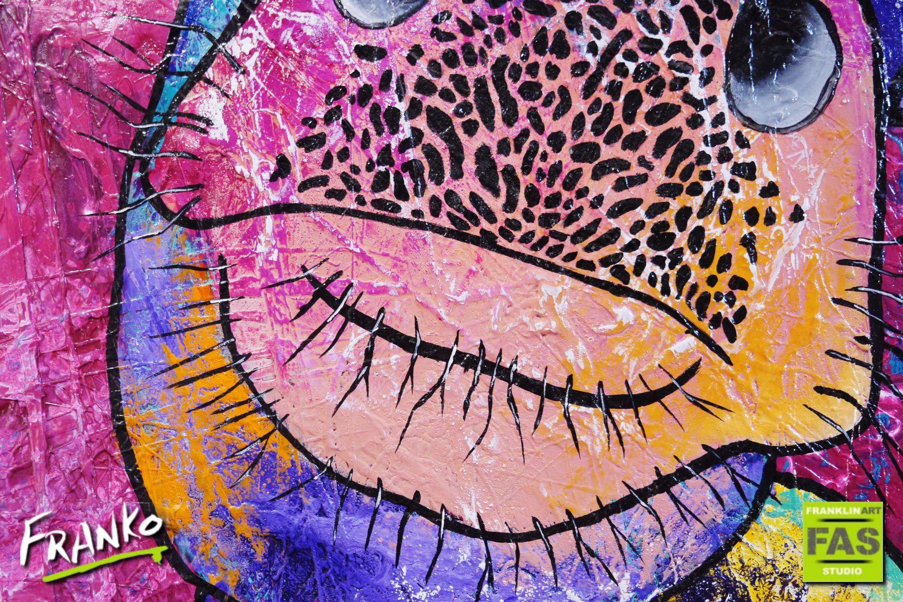 Tagged C.C. Coco 140cm x 100cm Cow Pop Art Painting (SOLD)-urban pop-[Franko]-[Artist]-[Australia]-[Painting]-Franklin Art Studio