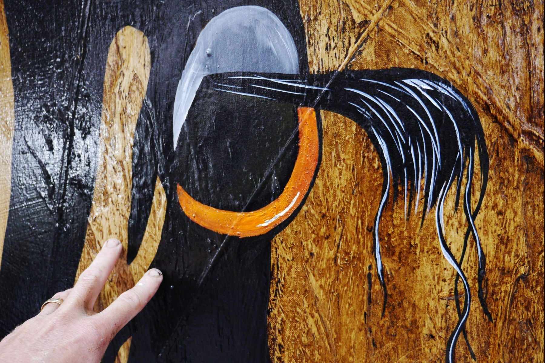 Tatenda (Grateful) 160cm x 100cm African Zebra Urban Pop Painting (SOLD)-Animals-[Franko]-[Artist]-[Australia]-[Painting]-Franklin Art Studio