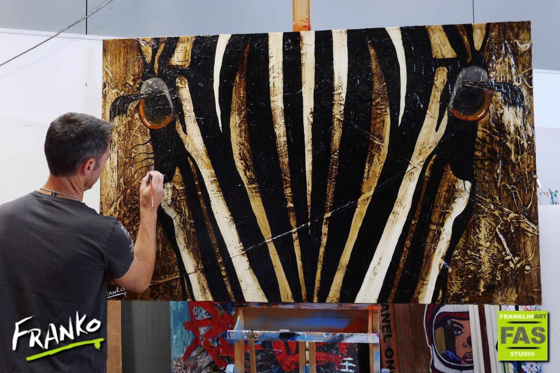 Tatilayos (Deep Happiness) 160cm x 100cm Zebra Painting (SOLD)-abstract realism-[Franko_Artist]-[The_Block]-[Dream_Homes]-[ideas]-[Grand_Designs]-[Art_Lover]-Franklin Art Studio