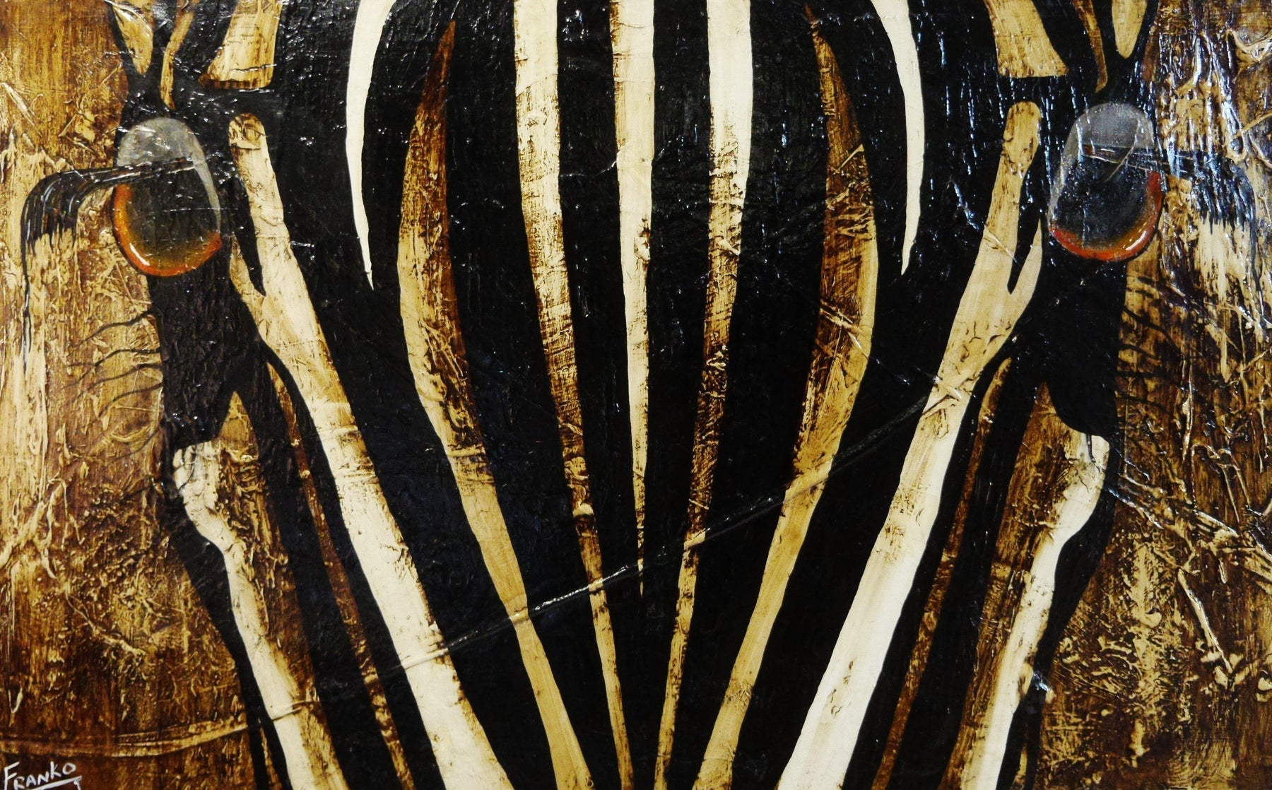 Tatilayos (Deep Happiness) 160cm x 100cm Zebra Painting (SOLD)-abstract realism-[Franko_Artist]-[Australian_artist]-[Gold_Coast]-[Brisbane]-[modern]-[contemporary]-[original]-[Large_artwork]-Franklin Art Studio