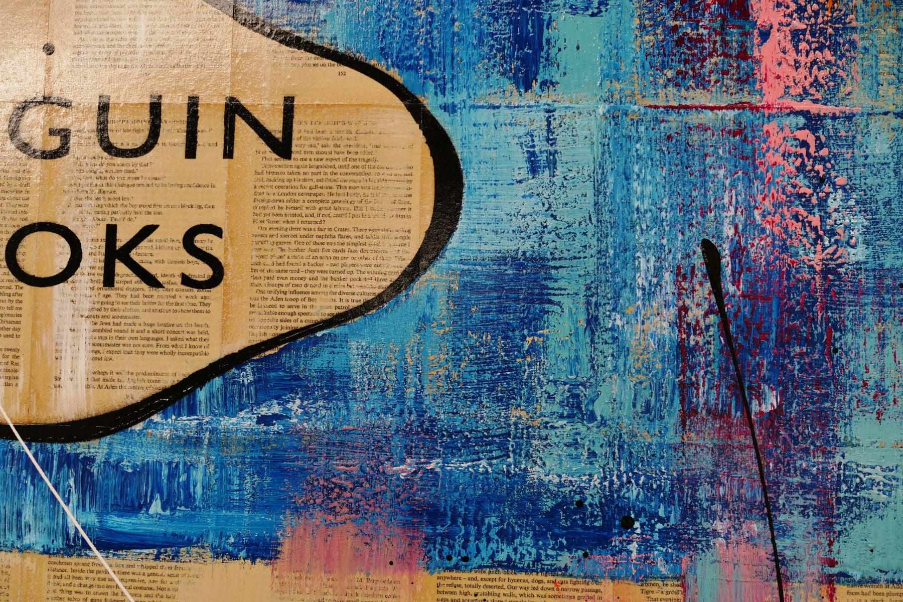 Taxing Times 140cm x 100cm Tax Time Urban Pop Book Club Painting (SOLD)-book club-[Franko]-[Artist]-[Australia]-[Painting]-Franklin Art Studio