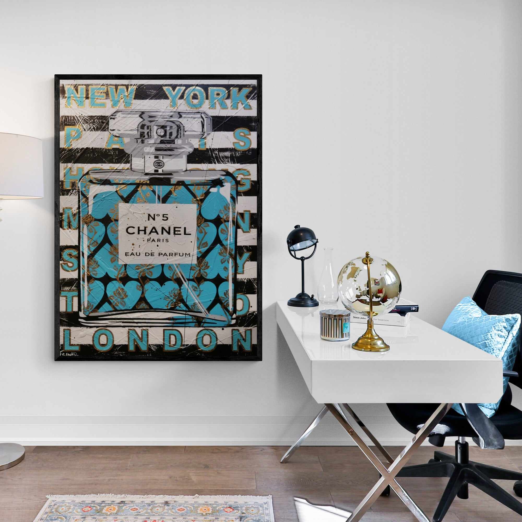 Teal Classic No 5 140cm x 100cm Textured Urban Pop Art Painting (SOLD)-Urban Pop Art-[Franko_Artist]-[Australian_artist]-[Gold_Coast]-[Brisbane]-[modern]-[contemporary]-[original]-[Large_artwork]-[The_Block]-[Dream_Homes]-[ideas]-[Grand_Designs]-[Art_Lover]-Franklin Art Studio