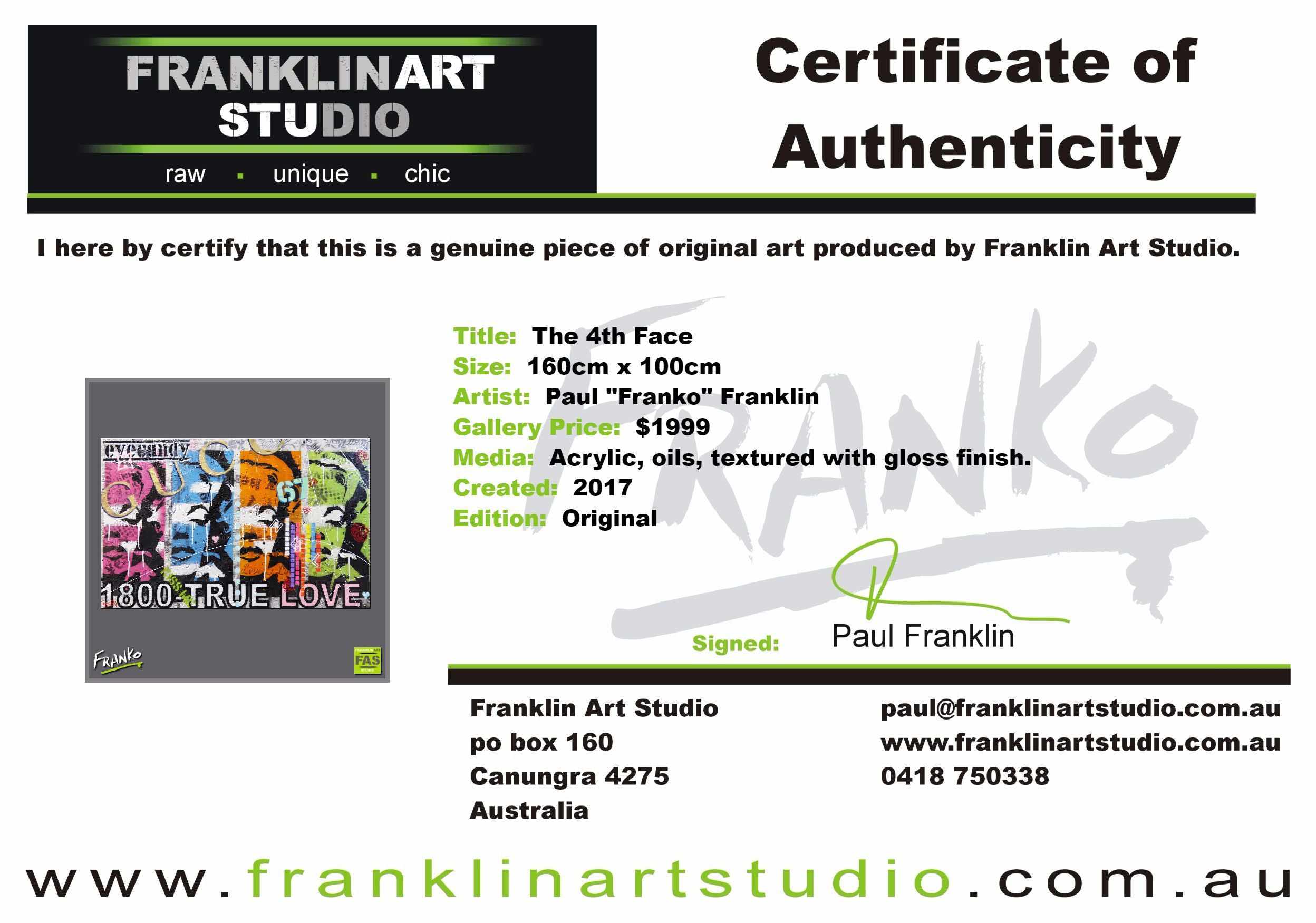 The 4th Face 160cm x 100cm Woman urban pop Painting (SOLD)-abstract realism-[Franko_Artist]-[The_Block]-[Dream_Homes]-[ideas]- [Grand_Designs]-Franklin Art Studio