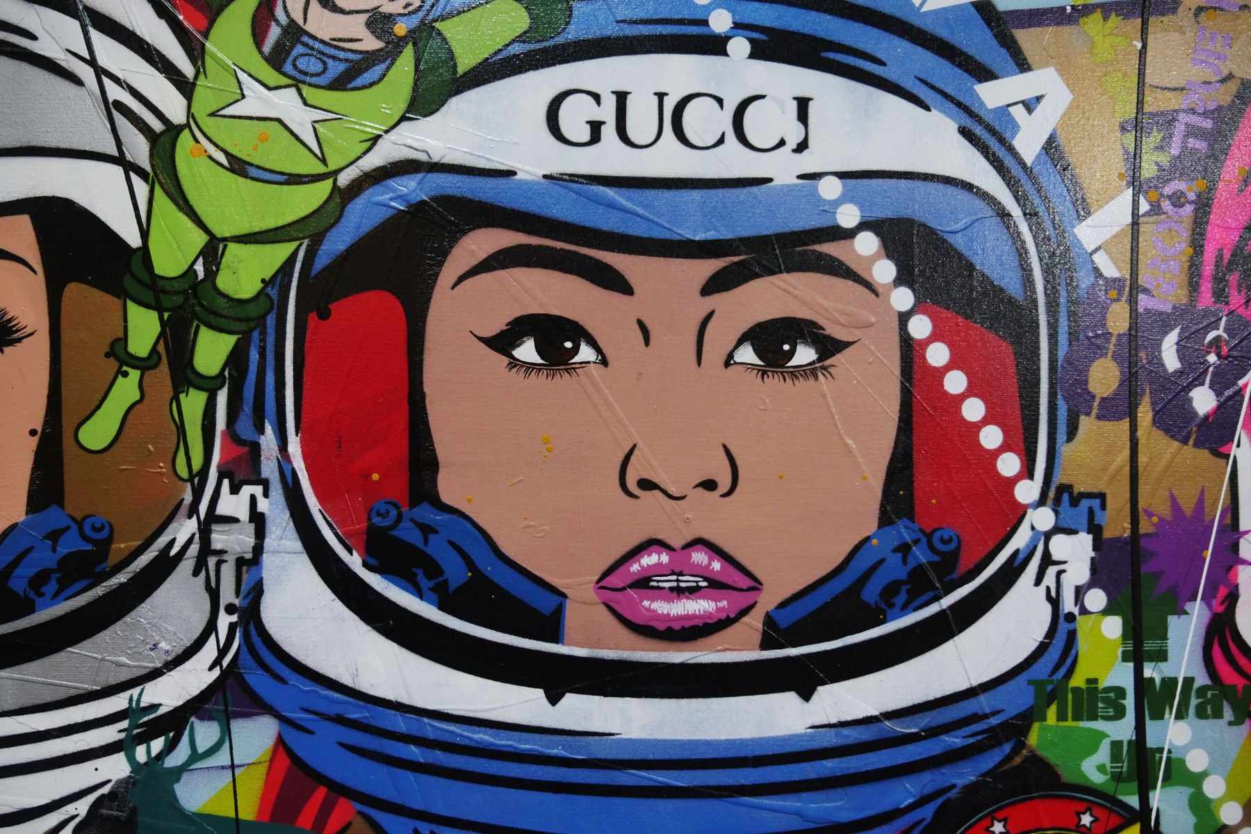 The 5th Cadet 240cm x 100cm Space Cadets Textured Urban Pop Art Painting (SOLD)