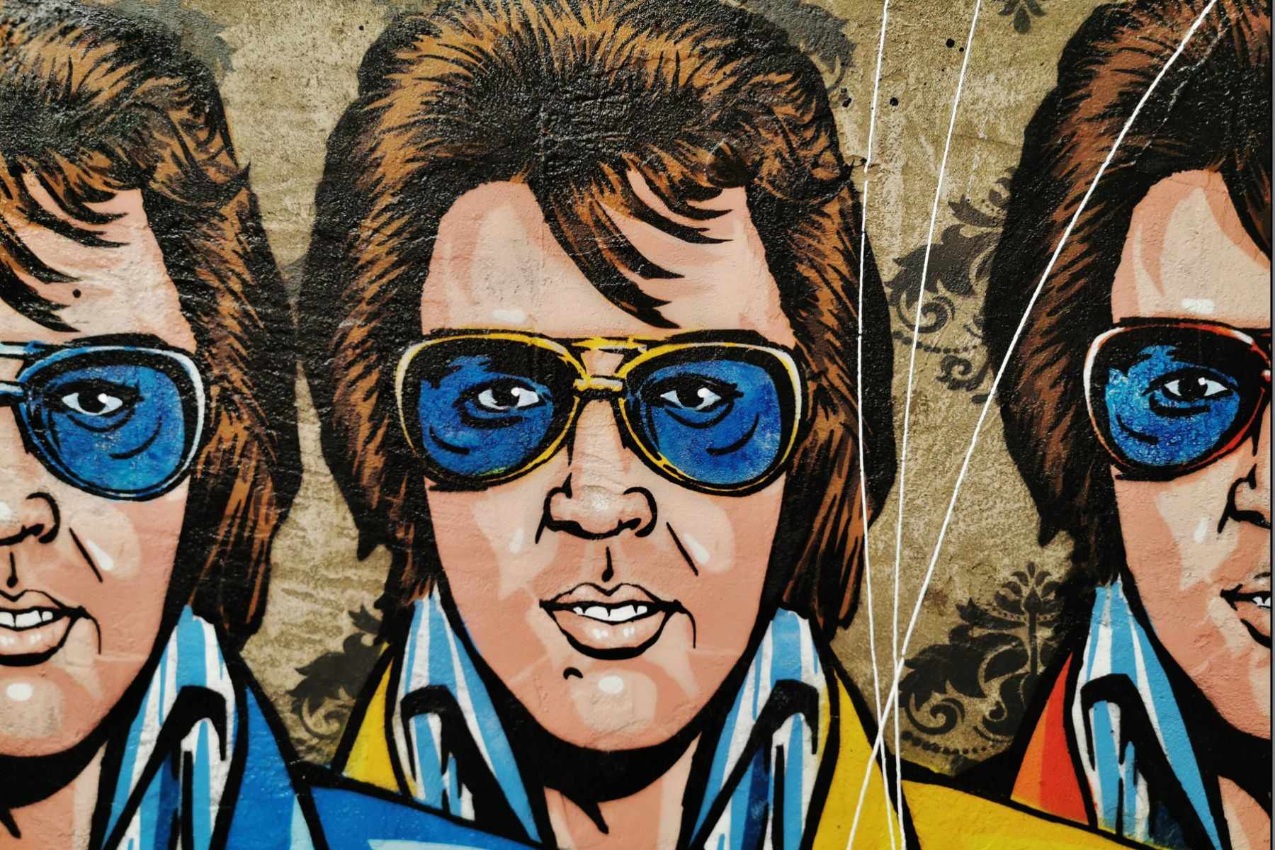 The 6 Faces of Elvis 200cm x 80cm Elvis Presley Industrial Concrete Urban Pop Painting (SOLD)-Urban Pop Art-[Franko]-[Artist]-[Australia]-[Painting]-Franklin Art Studio