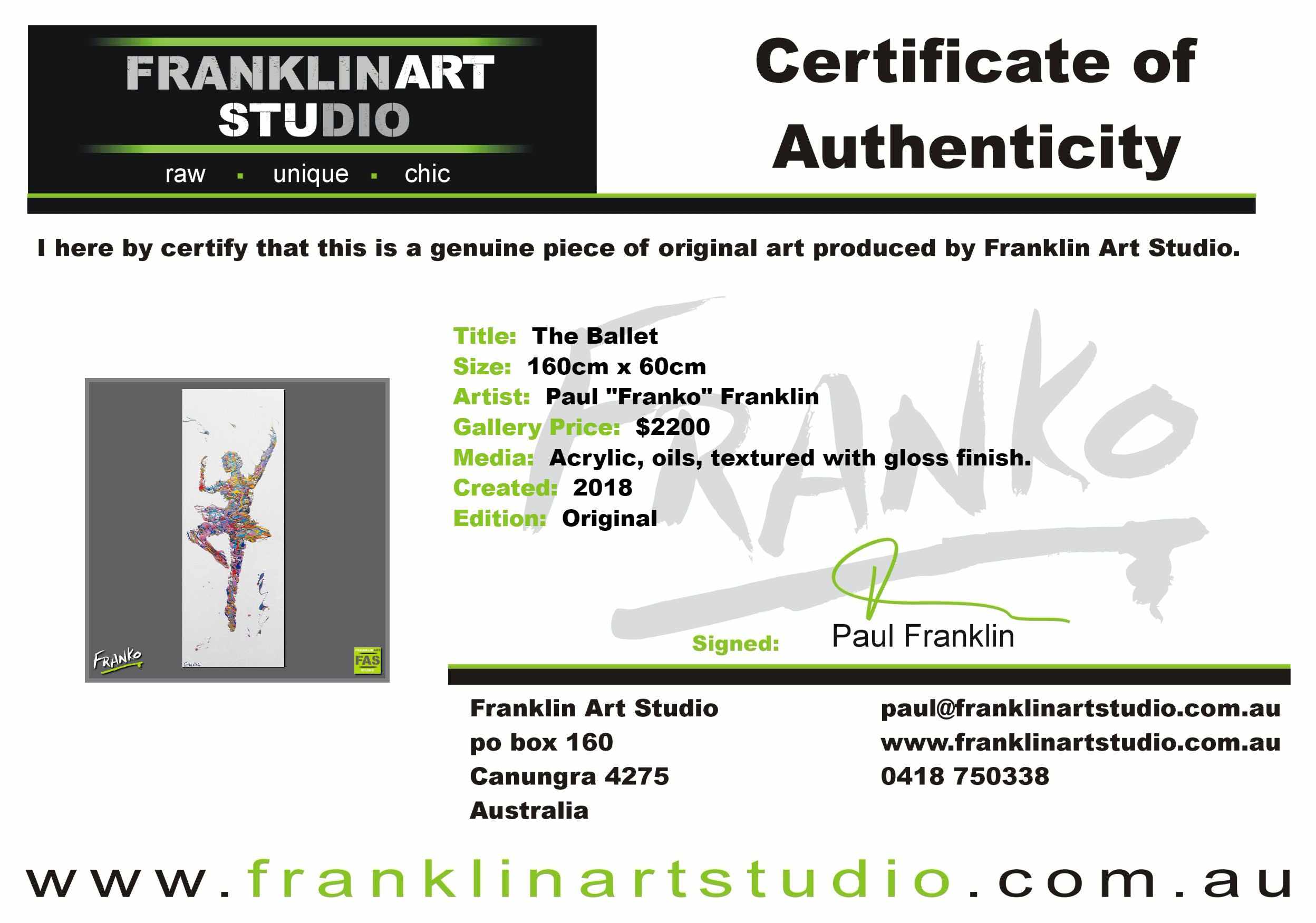 The Ballet 160cm x 60cm Ballerina Pop Art Painting (SOLD)-urban pop-[Franko_Artist]-[The_Block]-[Dream_Homes]-[ideas]- [Grand_Designs]-Franklin Art Studio