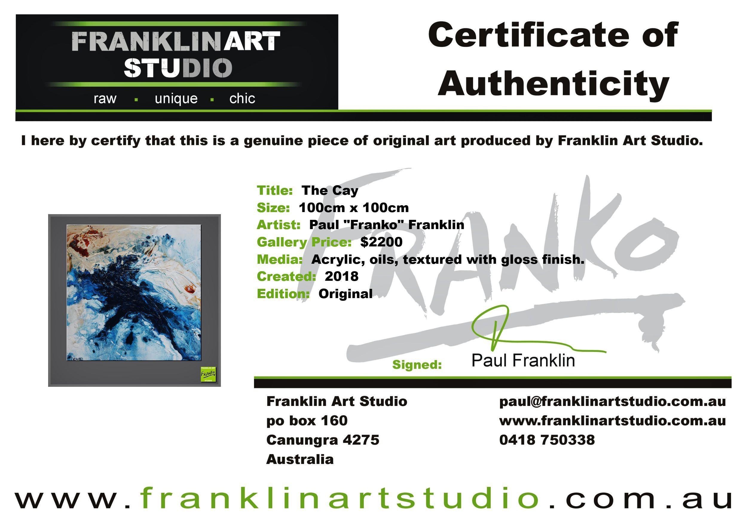 The Cay 100cm x 100cm White Blue Textured Abstract Painting (SOLD)-Abstract-[Franko_Artist]-[The_Block]-[Dream_Homes]-[ideas]-[Grand_Designs]-[Art_Lover]-Franklin Art Studio