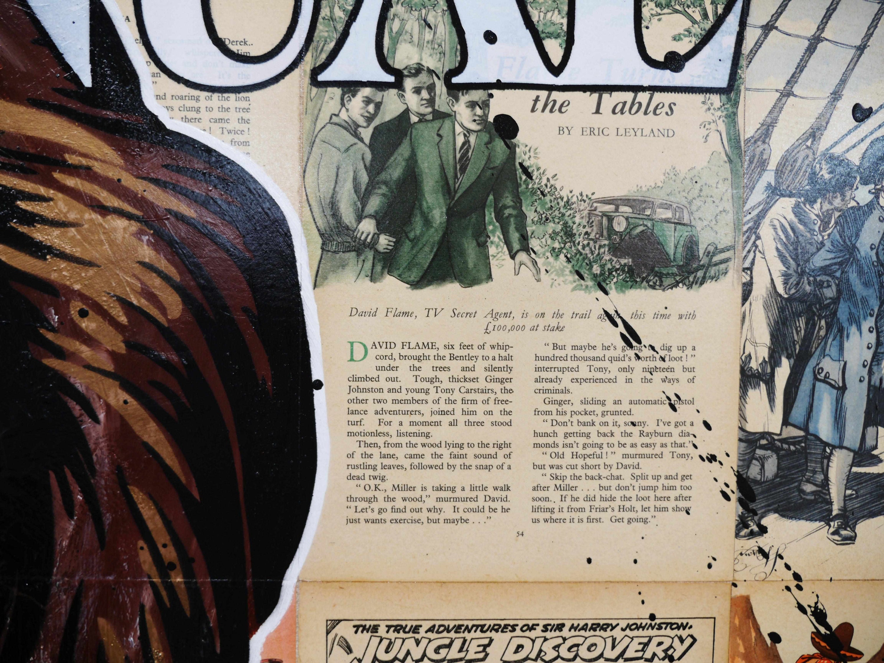 The Daily Mail 120cm x 100cm The Daily Mail Boys Annual Vintage Book Pop art Painting