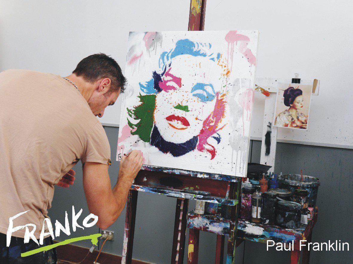 The Face Miss M 60cm x 60cm Marilyn Monroe Pop Art Painting (SOLD)-urban pop-[Franko_Artist]-[The_Block]-[Dream_Homes]-[ideas]-[Grand_Designs]-[Art_Lover]-Franklin Art Studio
