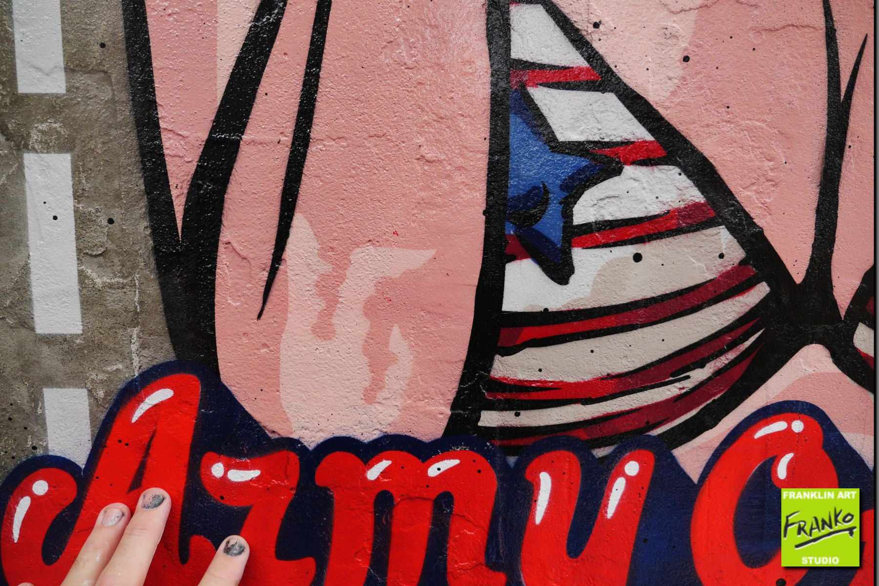 The New Army 140cm x 100cm Love Army Recruitment Textured Urban Pop Art Painting (SOLD)-concrete-[Franko]-[Artist]-[Australia]-[Painting]-Franklin Art Studio
